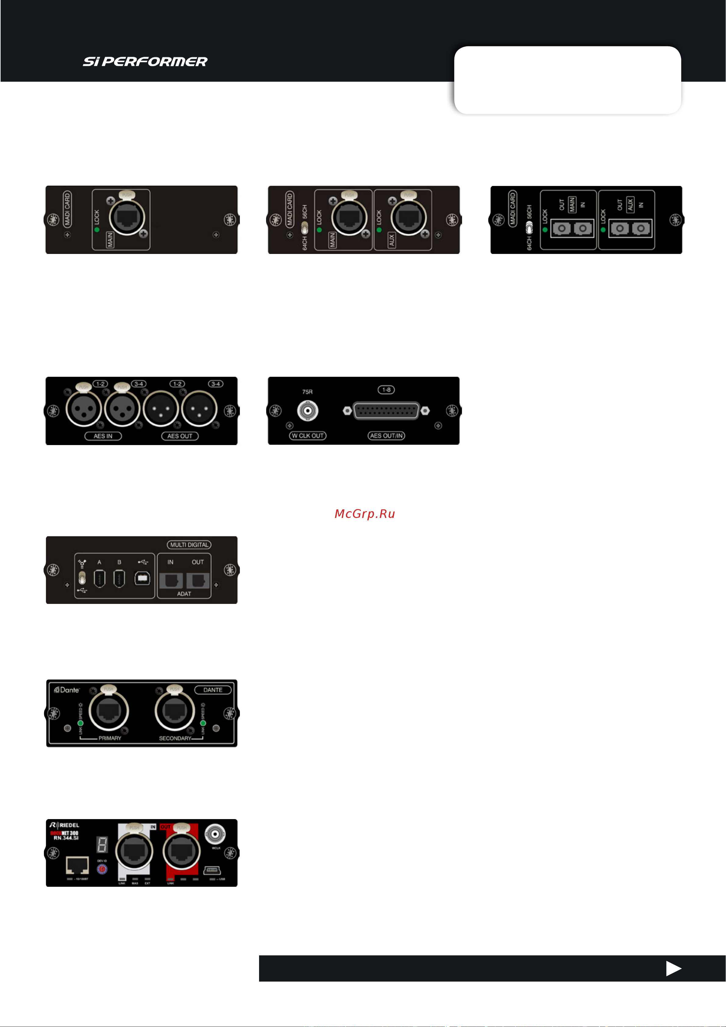 Soundcraft Si Performer 2 [35/135] Visi connect cards