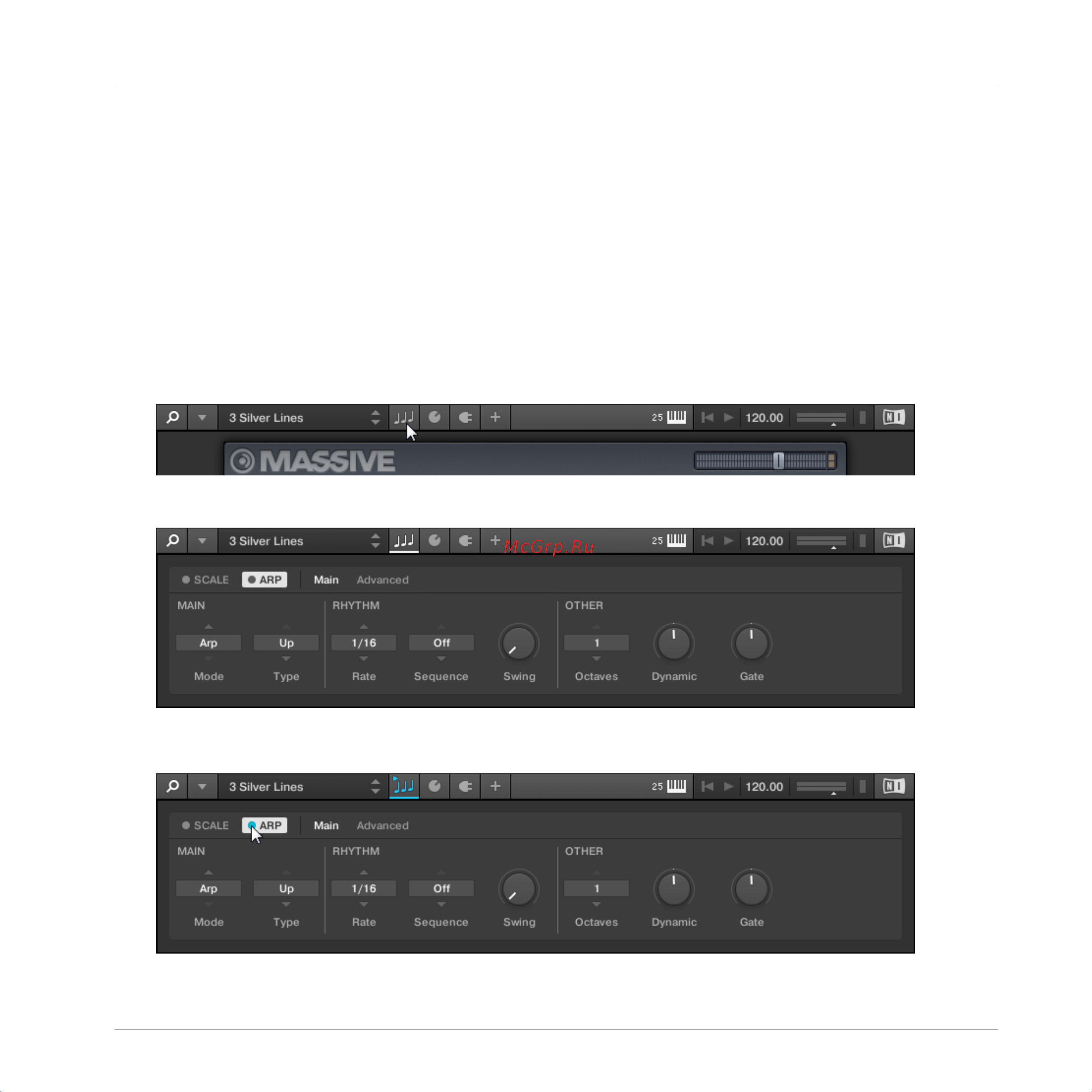 Native Instruments Komplete Kontrol A25 [129/183] Smart play playing and editing arpeggiator sequences