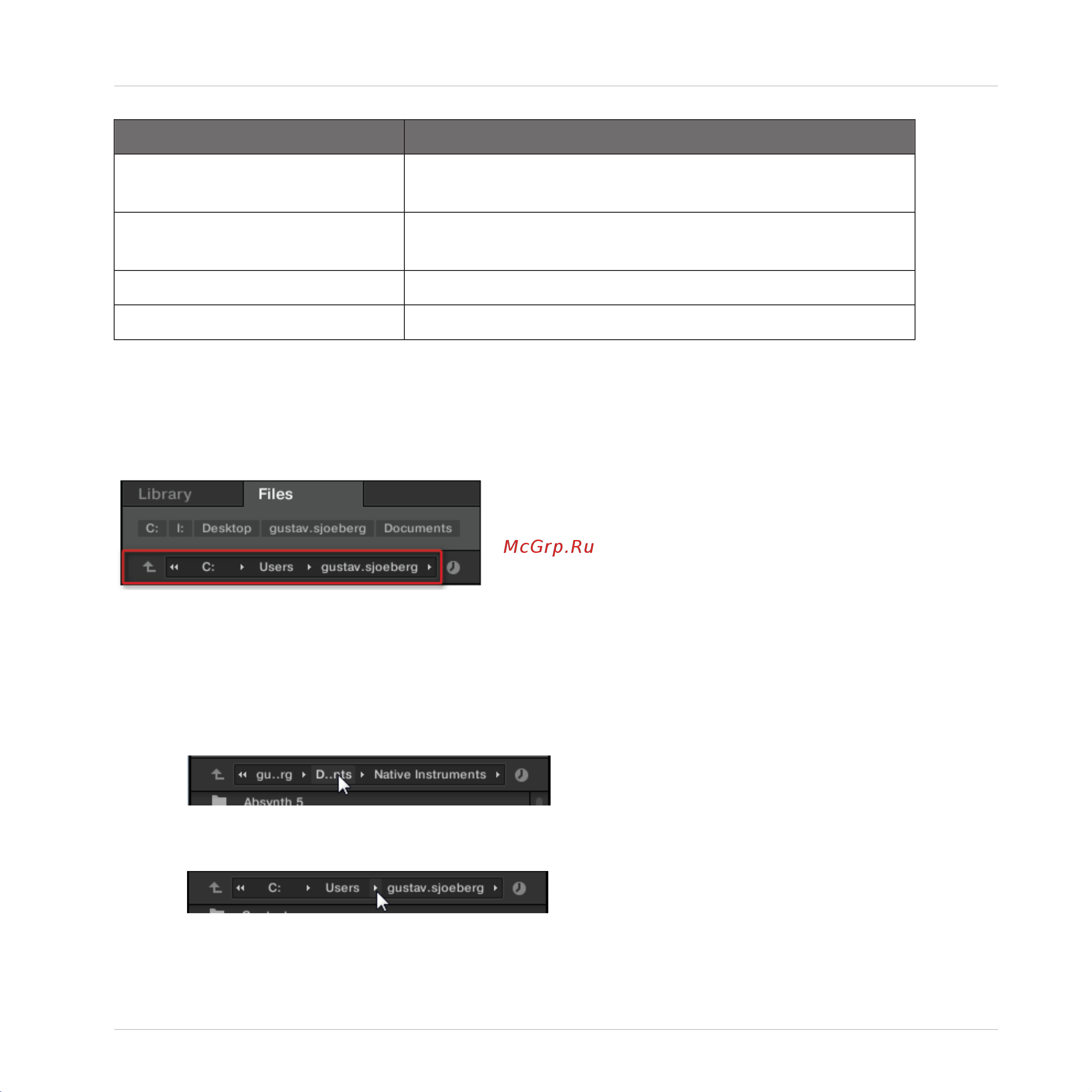 Native Instruments Komplete Kontrol A25 [150/183] Navigating to file locations with the location bar