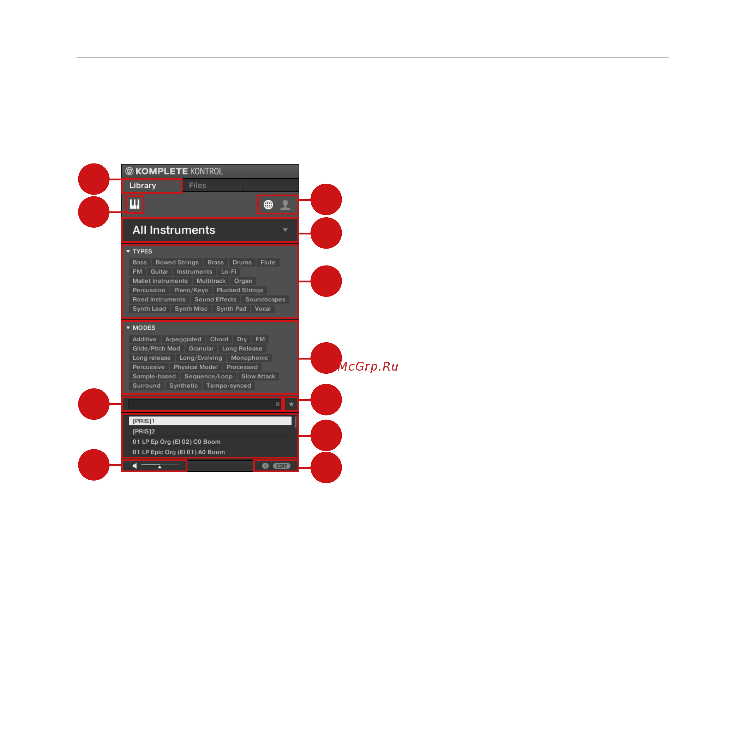 Native Instruments Komplete Kontrol A25 [26/183] Library pane