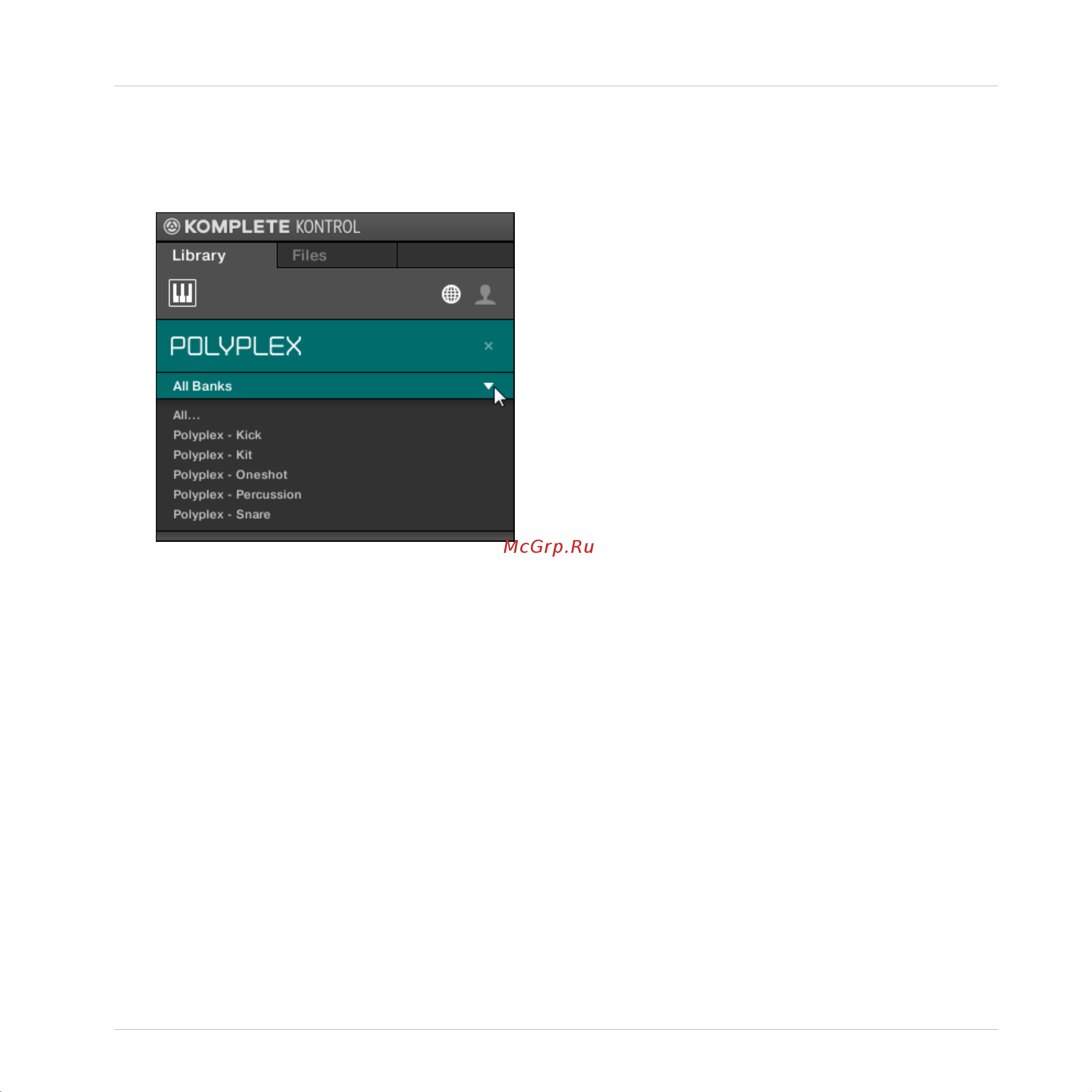 Native Instruments Komplete Kontrol A25 [79/183] Filtering preset files by bank using the keyboard