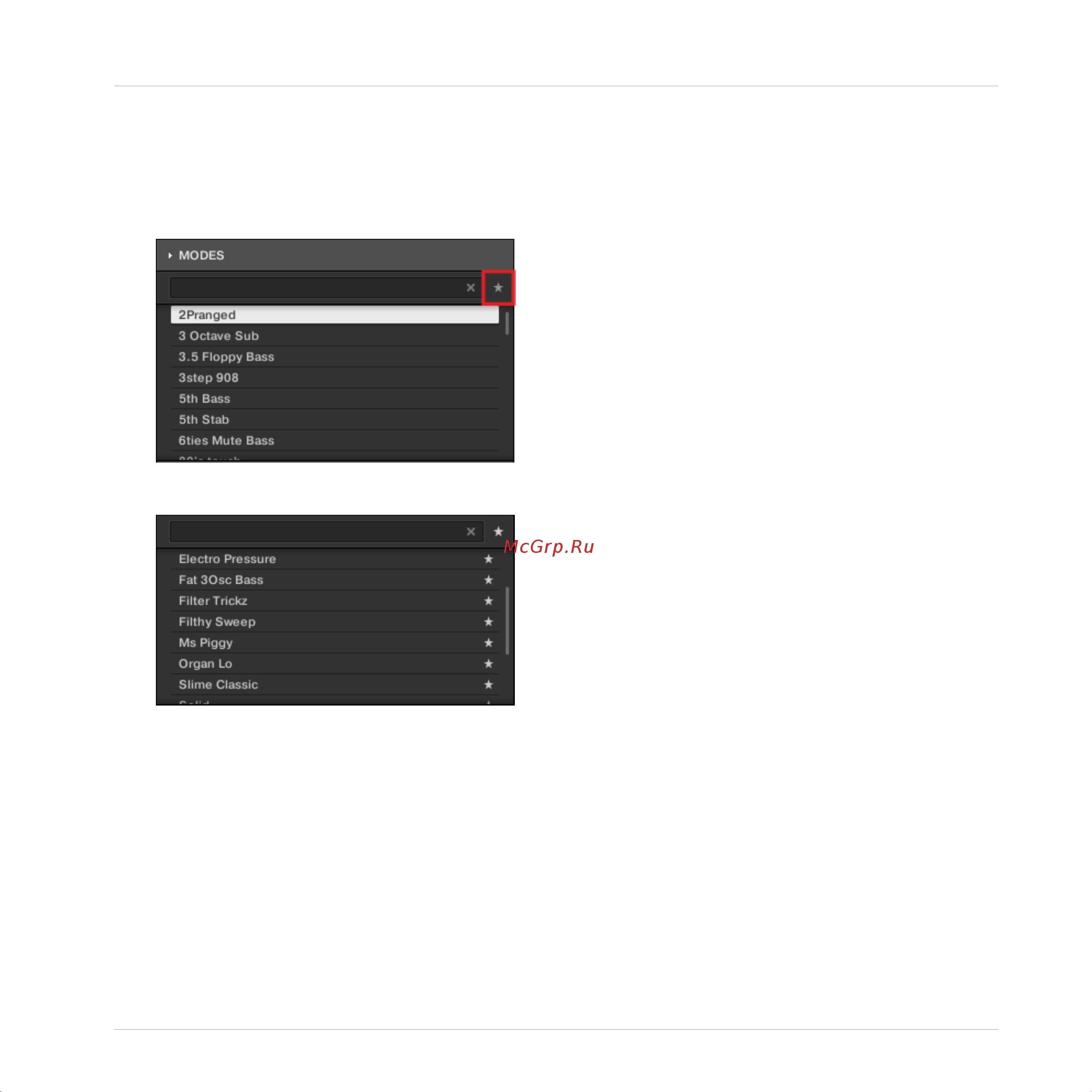 Native Instruments Komplete Kontrol A25 [89/183] Displaying favorites in the results list