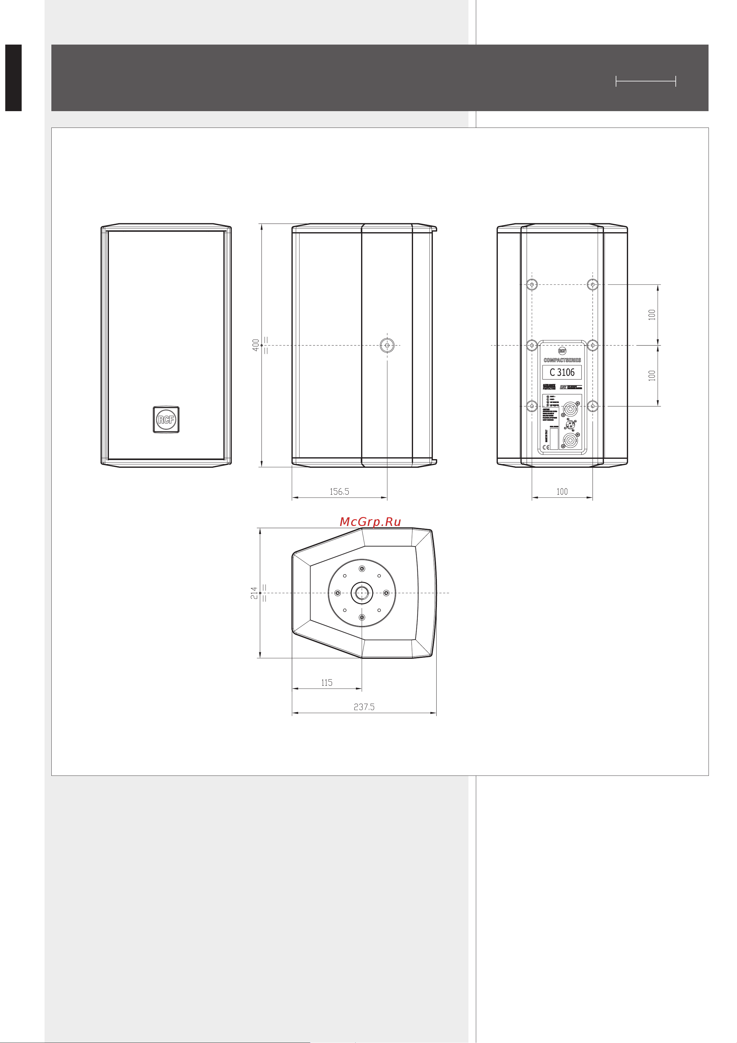 RCF C 3110-126 [28/32] C 3106 dimensioni mm