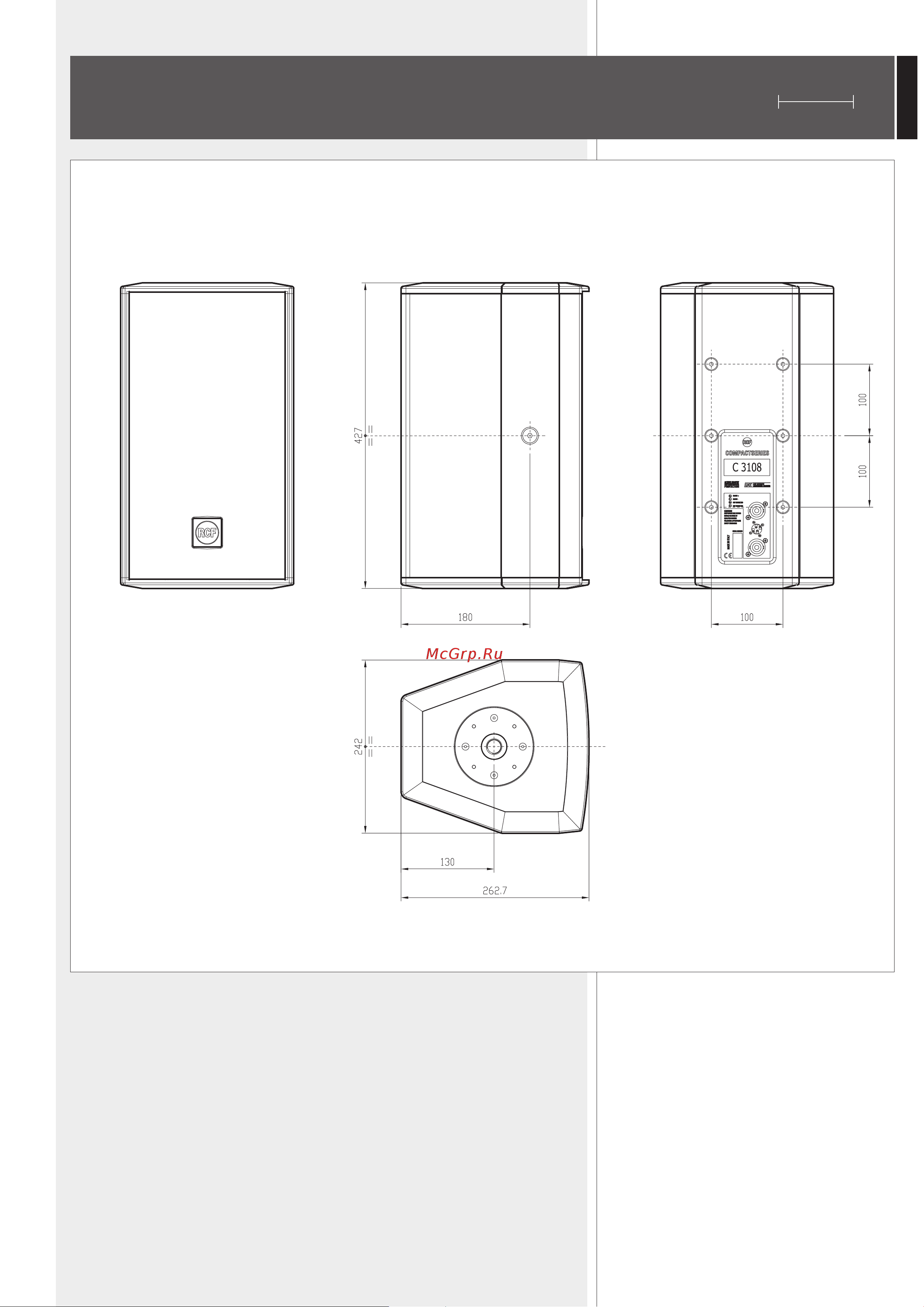 RCF C 3108-126 [29/32] C 3108 dimensioni mm