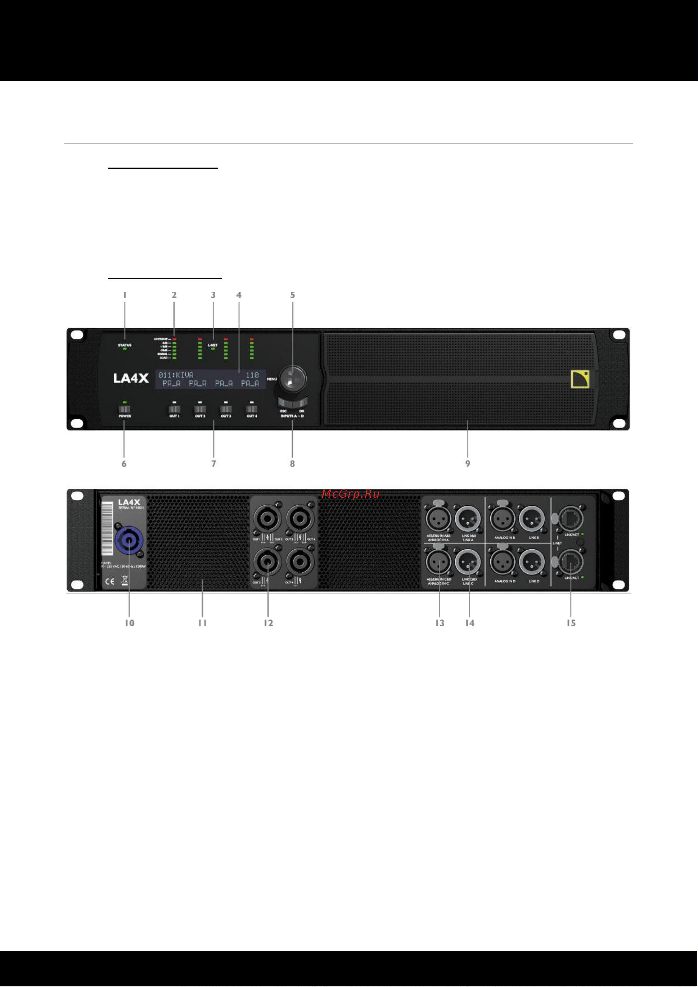 L-ACOUSTICS LA4X [10/47] La4x amplified controller