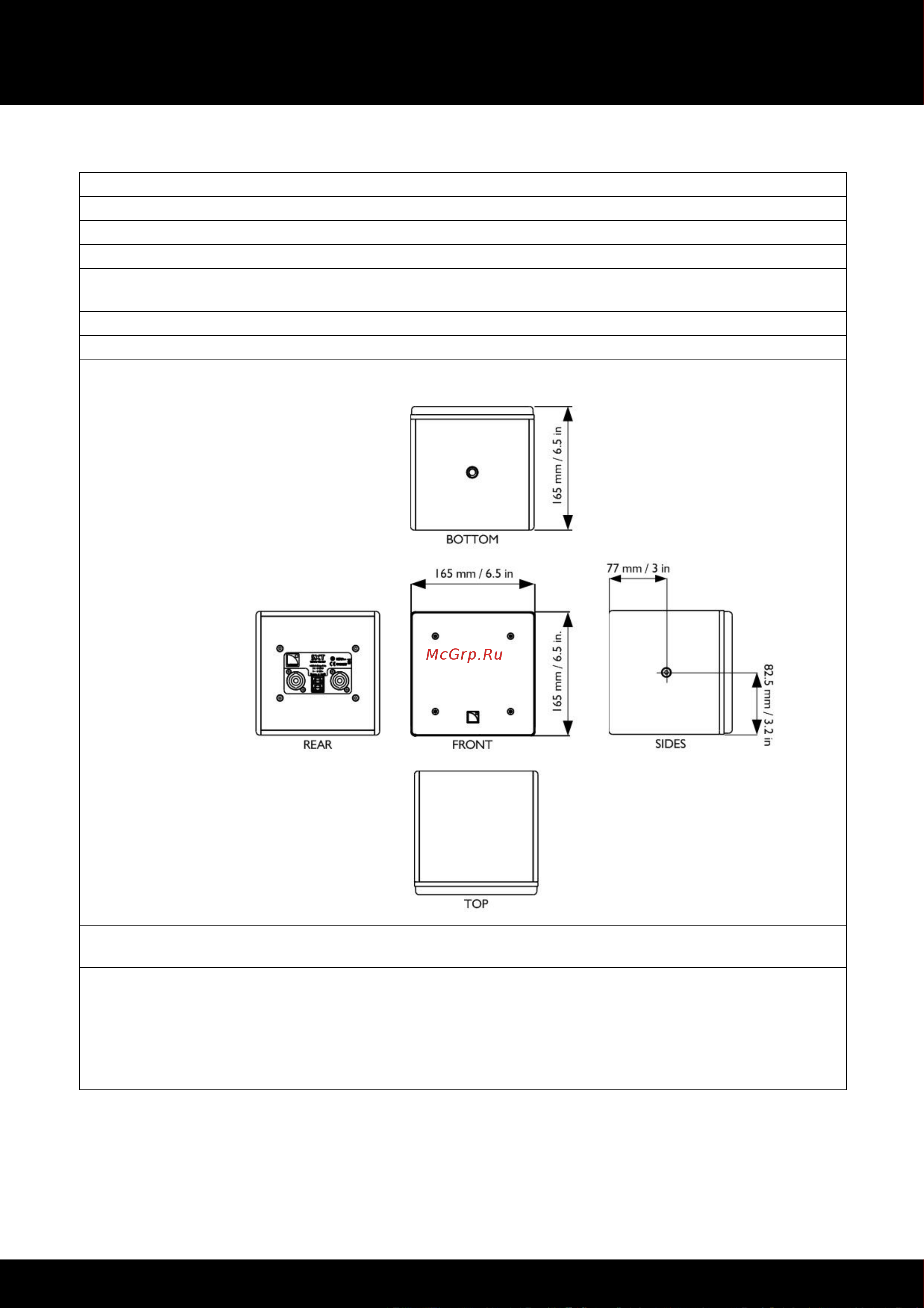 L-ACOUSTICS 5XT [18/19] Appendix c 5xt specifications