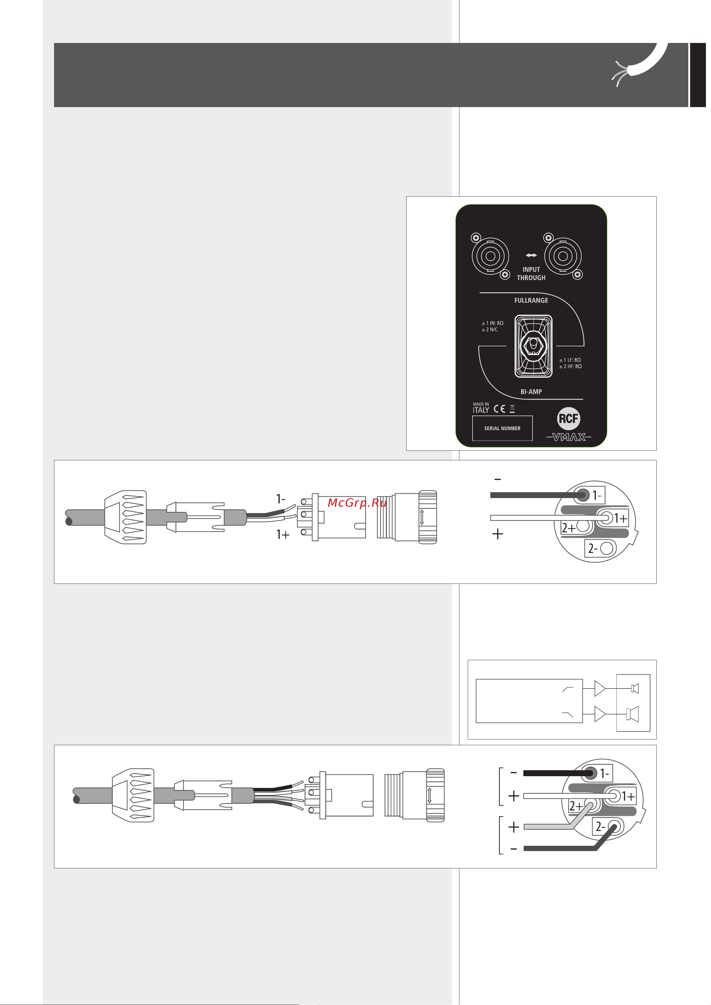 RCF V218-S [7/12] Connections