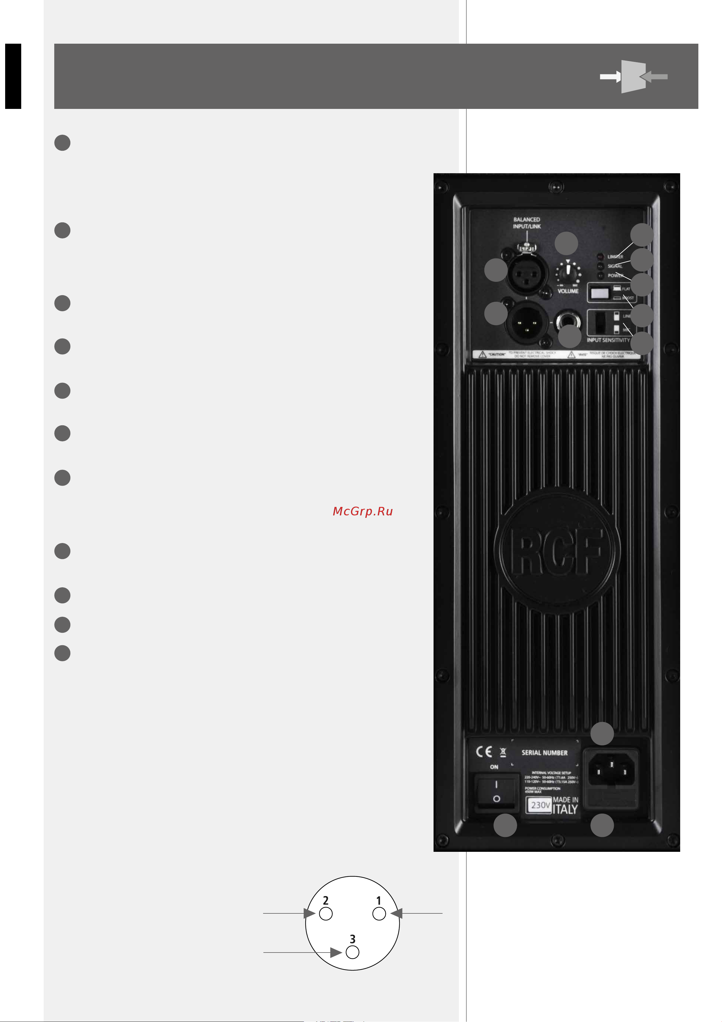 RCF ST 15-SMA II [6/16] Rear panel