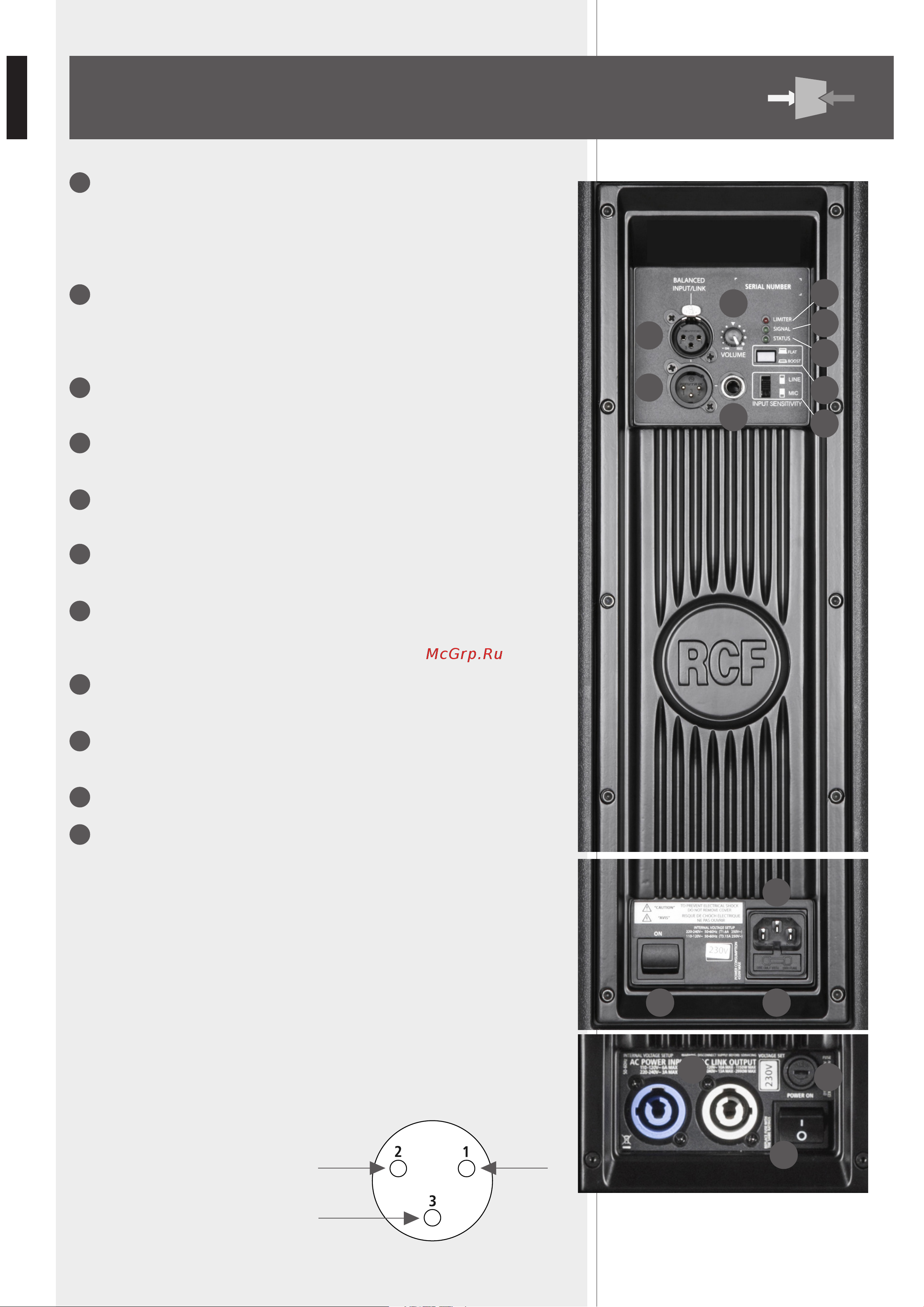 RCF HD 15-A [6/9] Rear panel