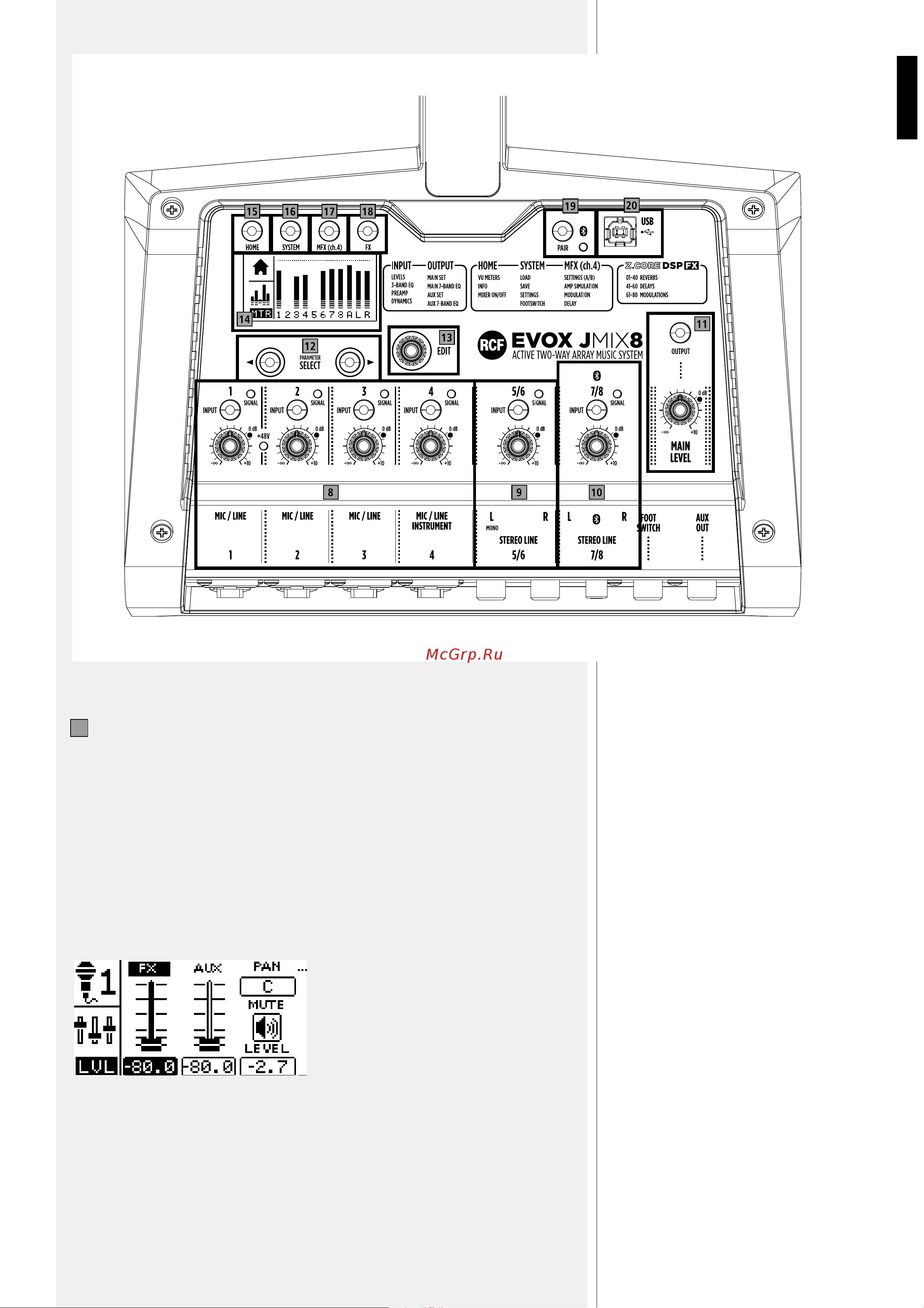 RCF EVOX JMIX8 13000569 Руководство по эксплуатации онлайн [10/24] 776345