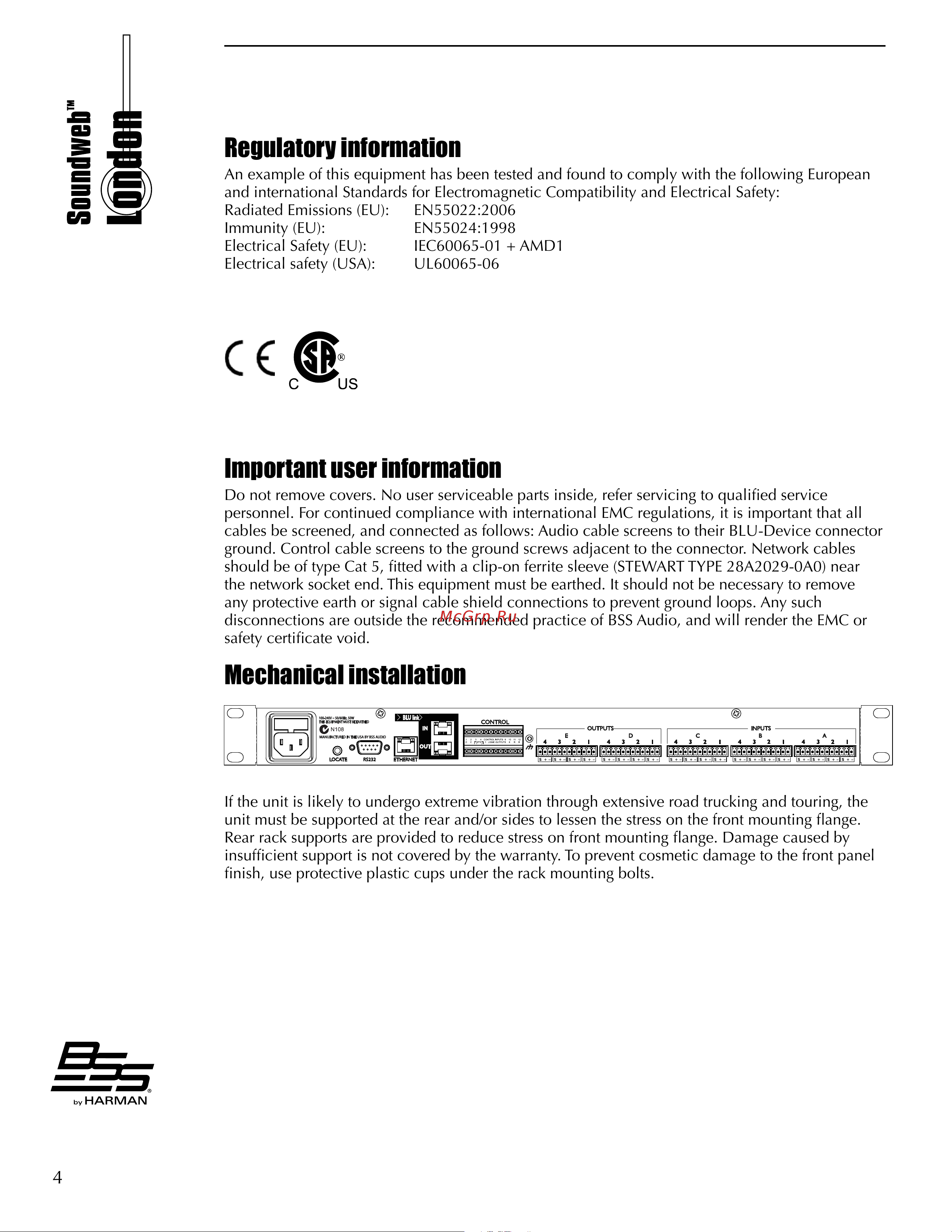 BSS BLU-101 [4/12] Important user information