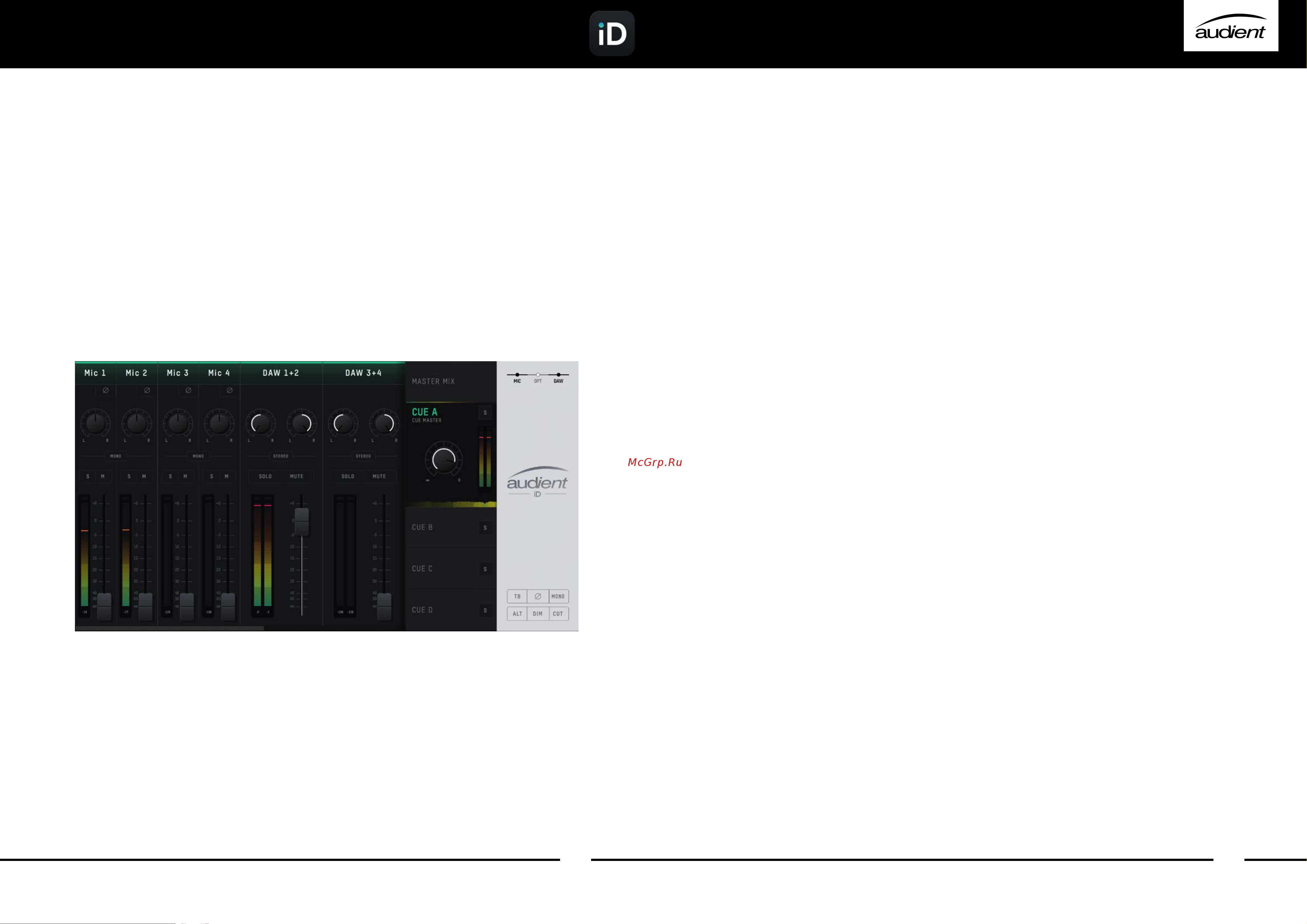 AUDIENT iD44 [15/30] Входы для микрофона mic