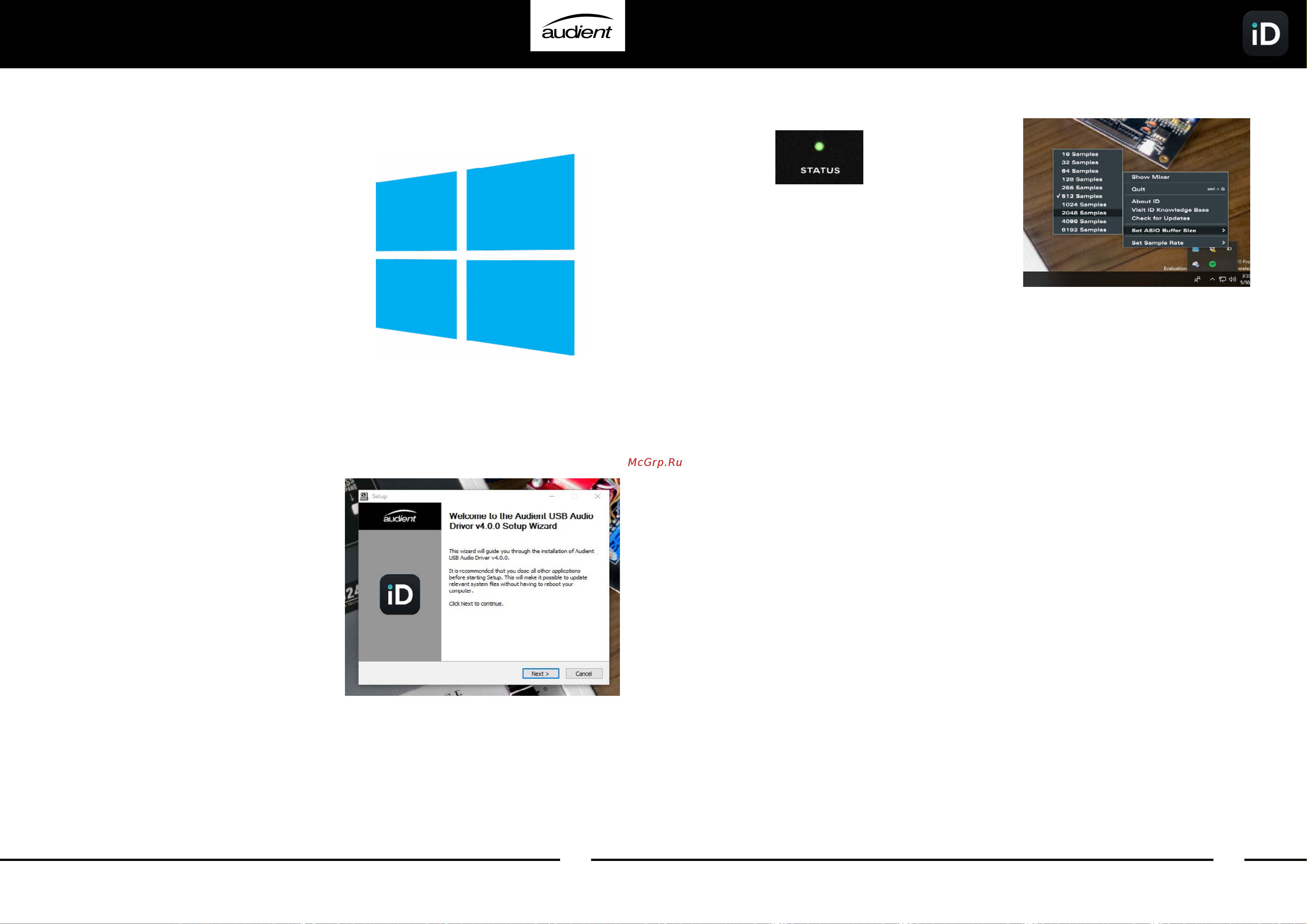 AUDIENT iD44 [7/30] Установка программного обеспечения на windows установка программного обеспечения на windows