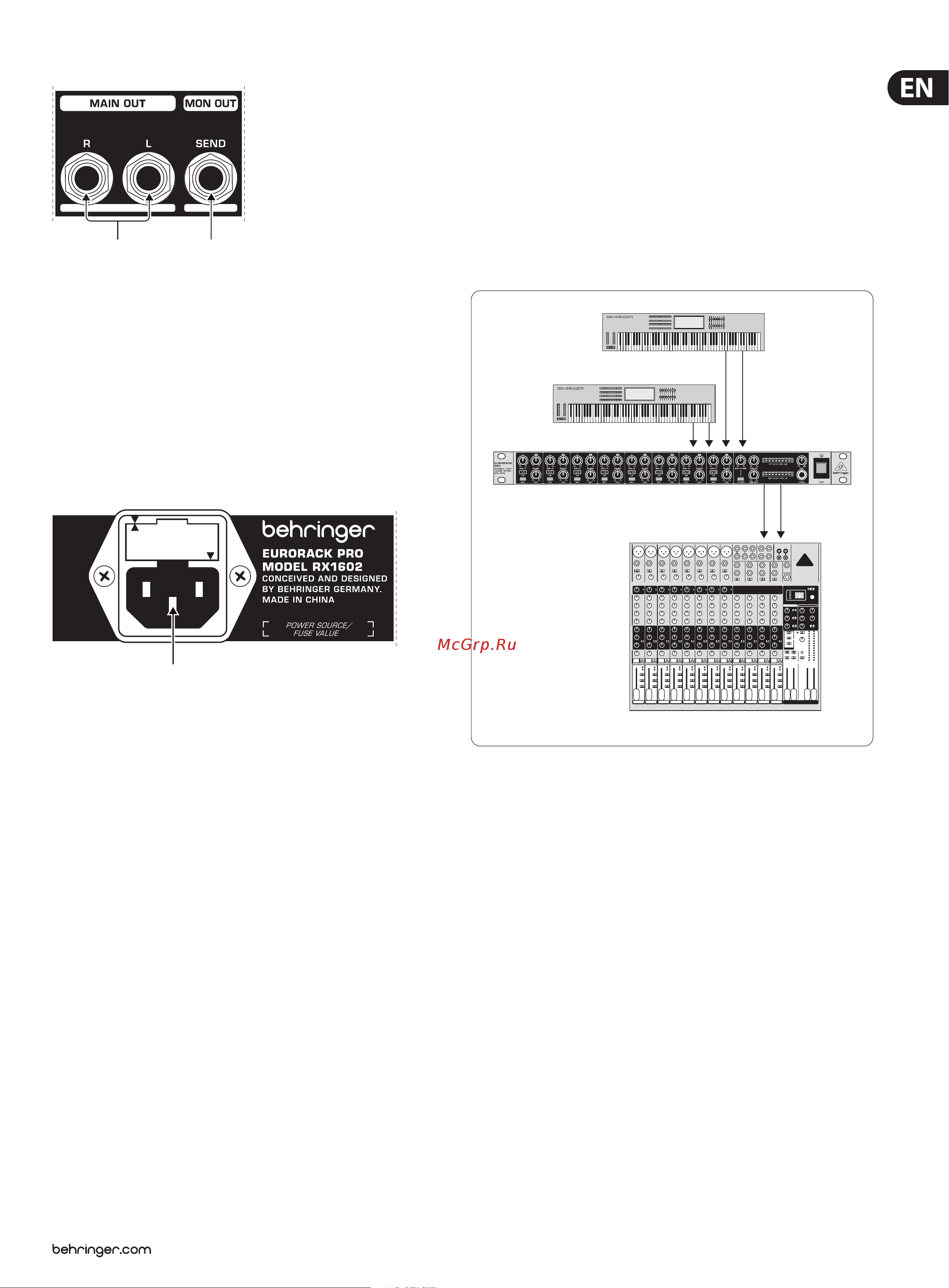 Behringer RX1602 EURORACK PRO [7/12] Applications