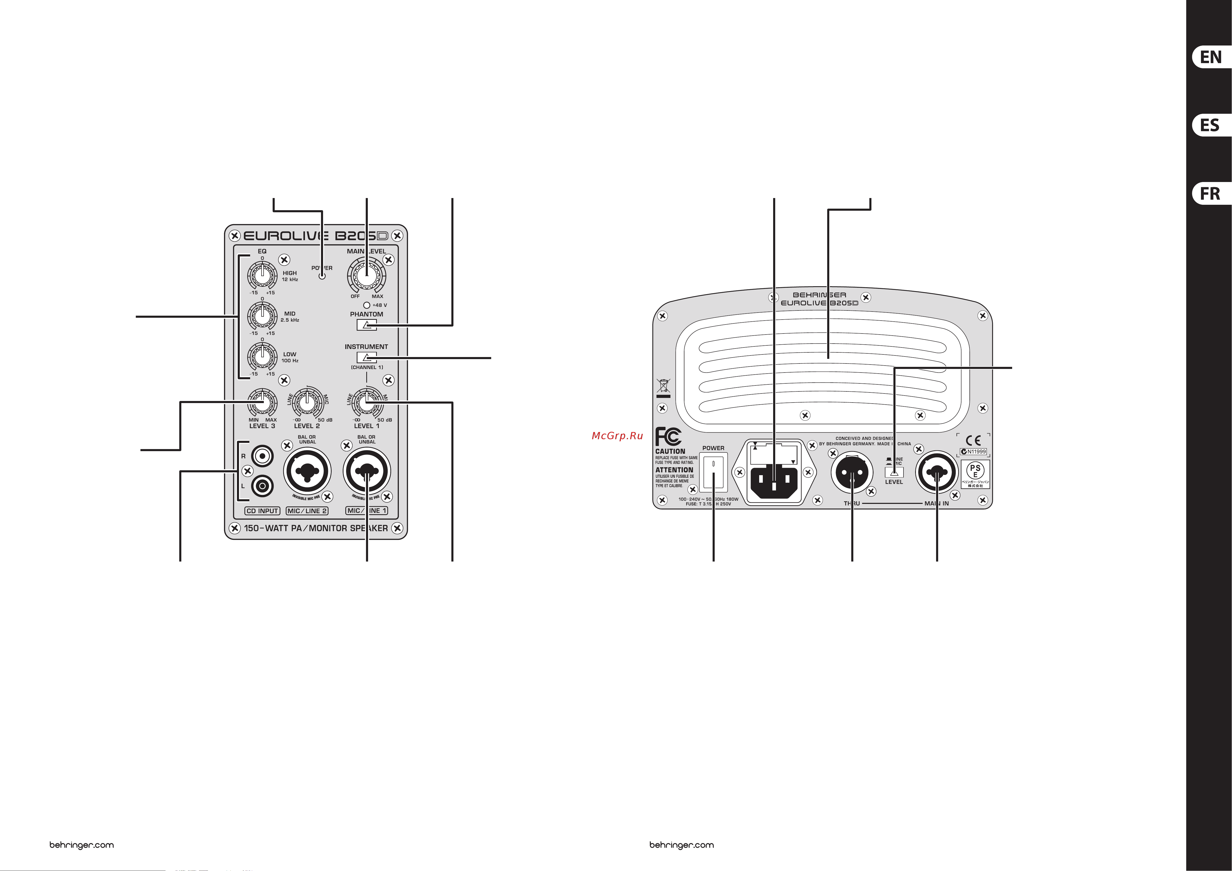 Behringer B205D EUROLIVE [8/13] Eurolive b205d controls