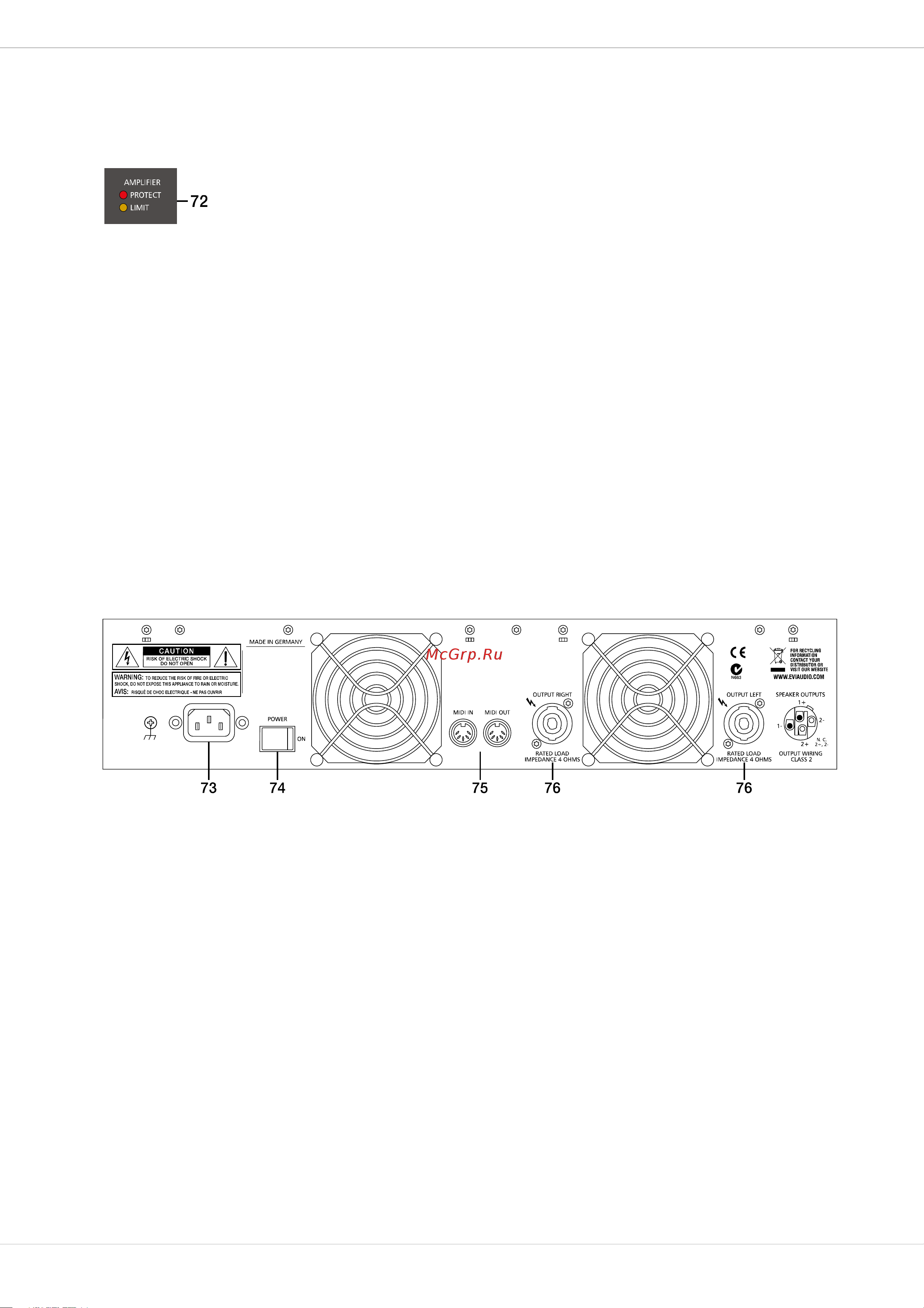 Dynacord PowerMate 1000-3 [27/100] Rear panel