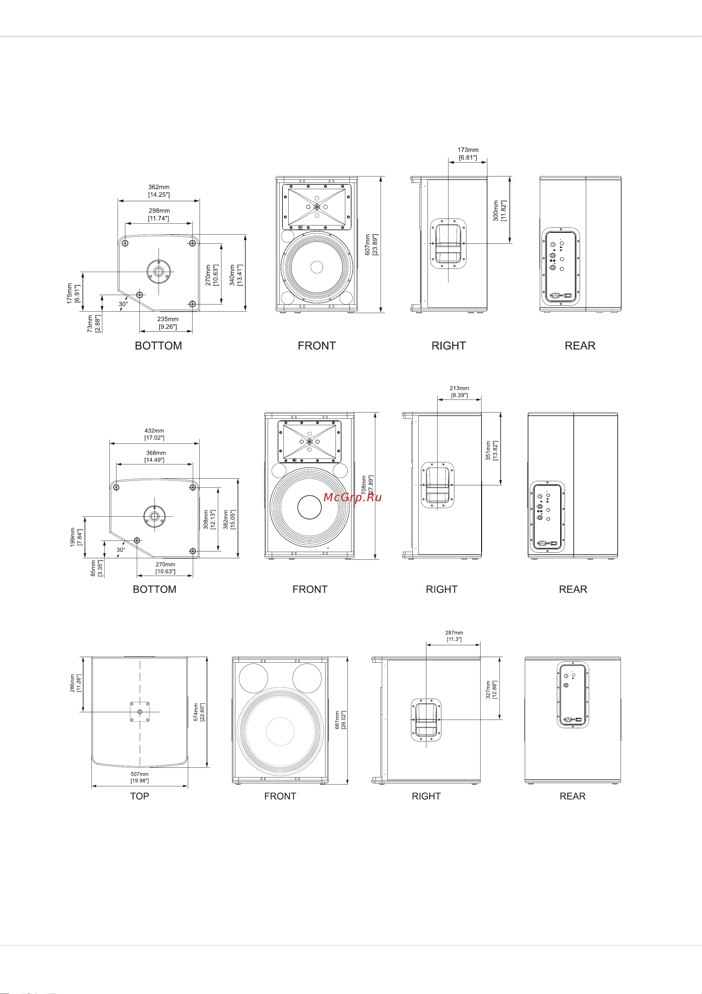 Dynacord A 115A [20/24] Dimensions abmessungen