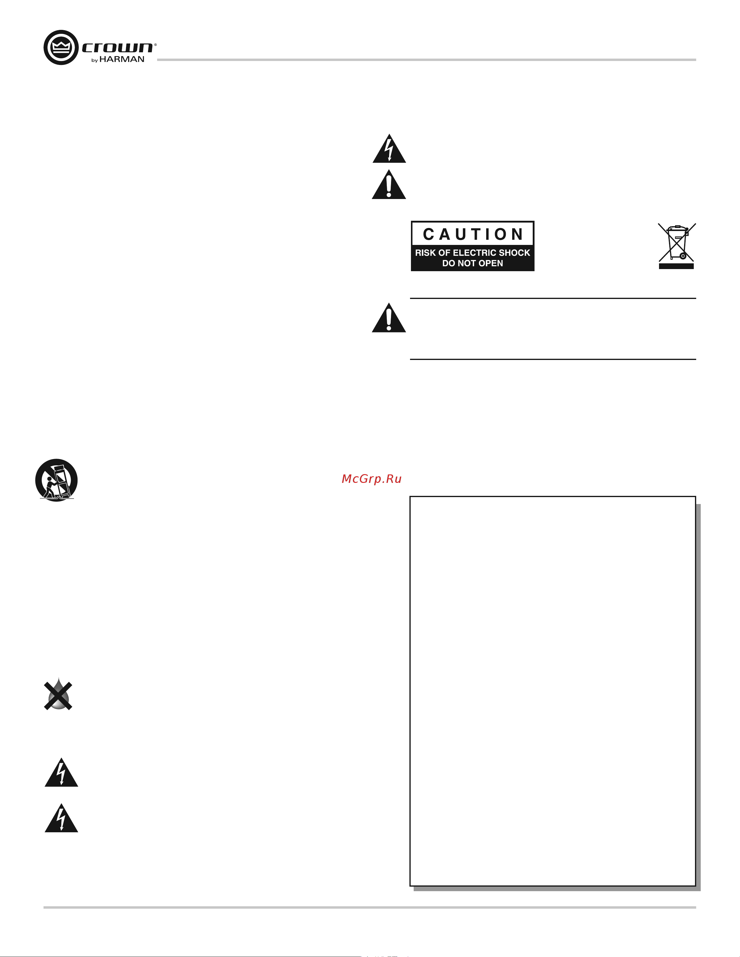 Crown Xti 2002 [2/52] Operation manual page 2