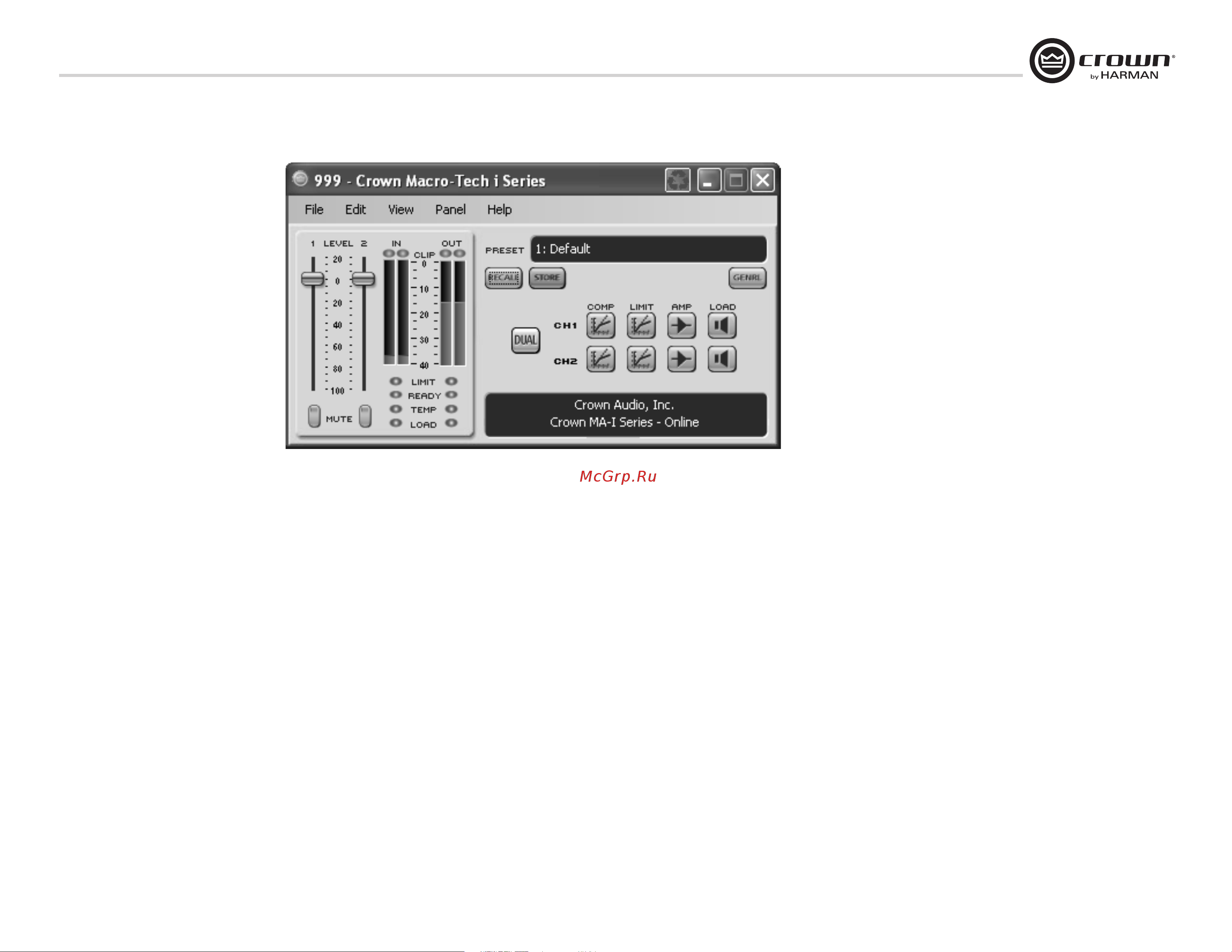 Crown MA 12000i [23/52] Control del software