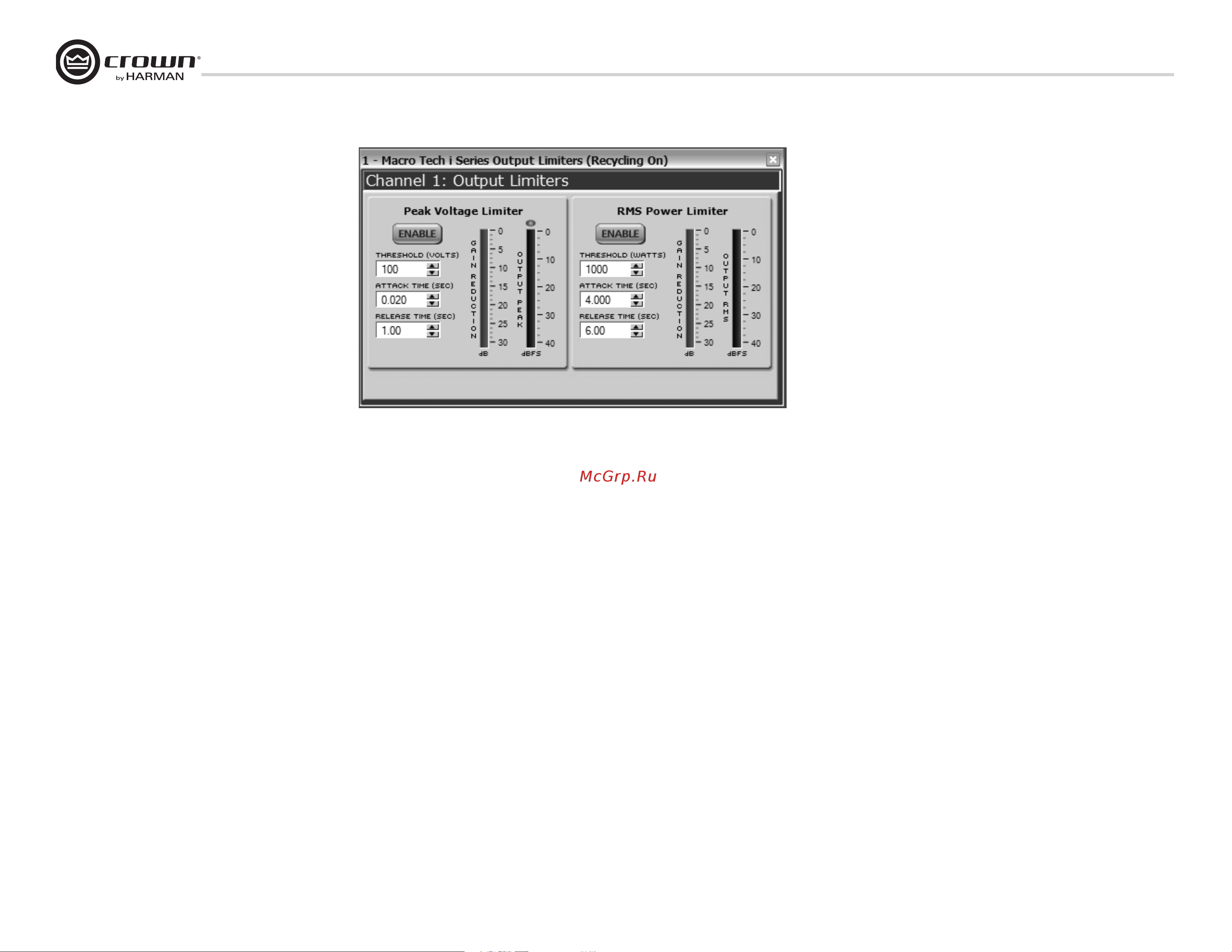Crown MA 12000i [28/52] Control del software