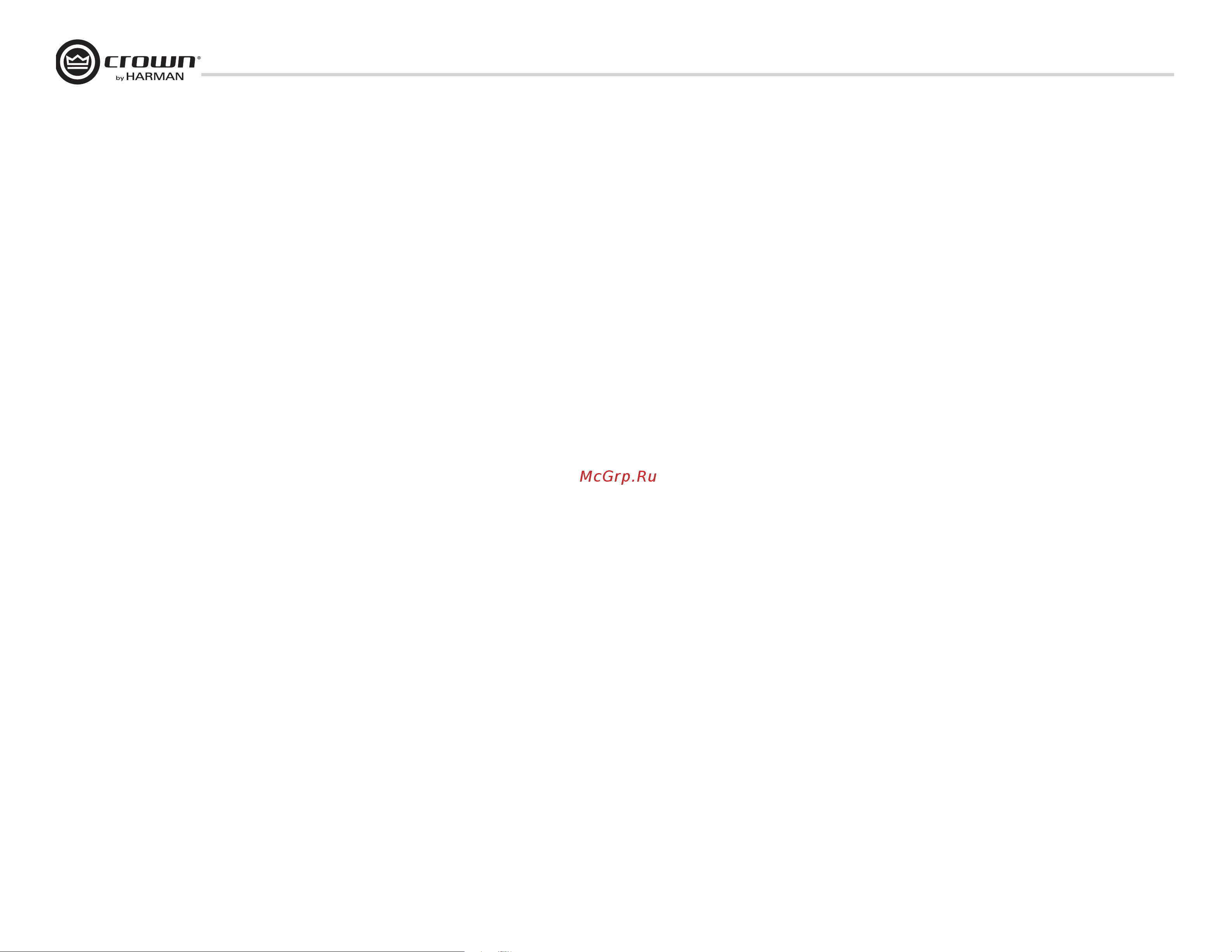 Crown MA 12000i [50/52] This page intentionally left blank
