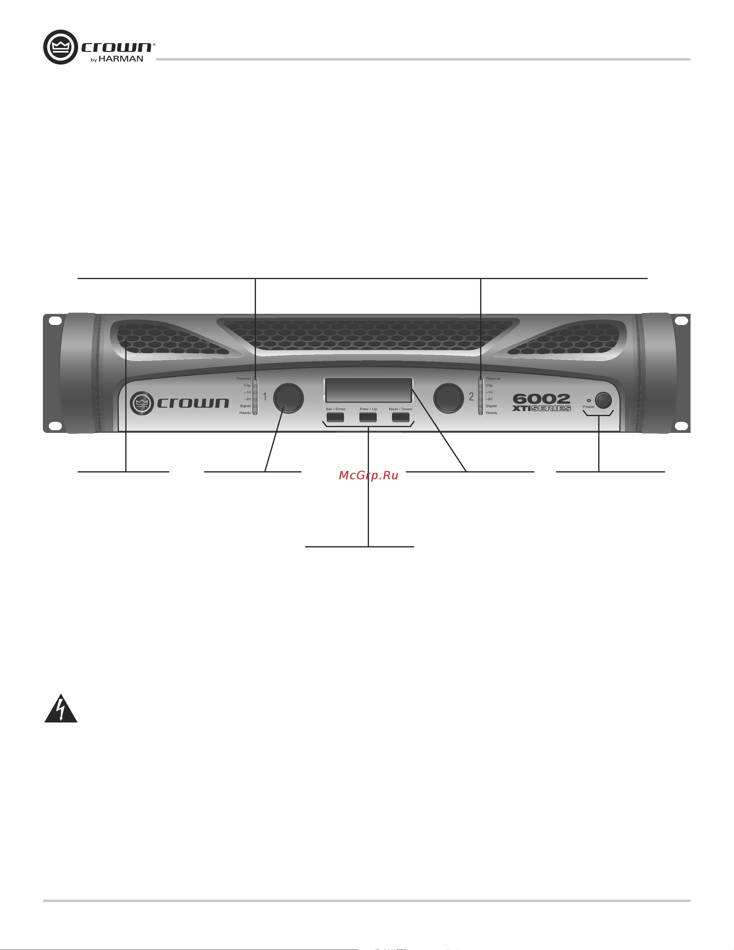 Crown Xti 6002 [18/52] Features der vorderseite