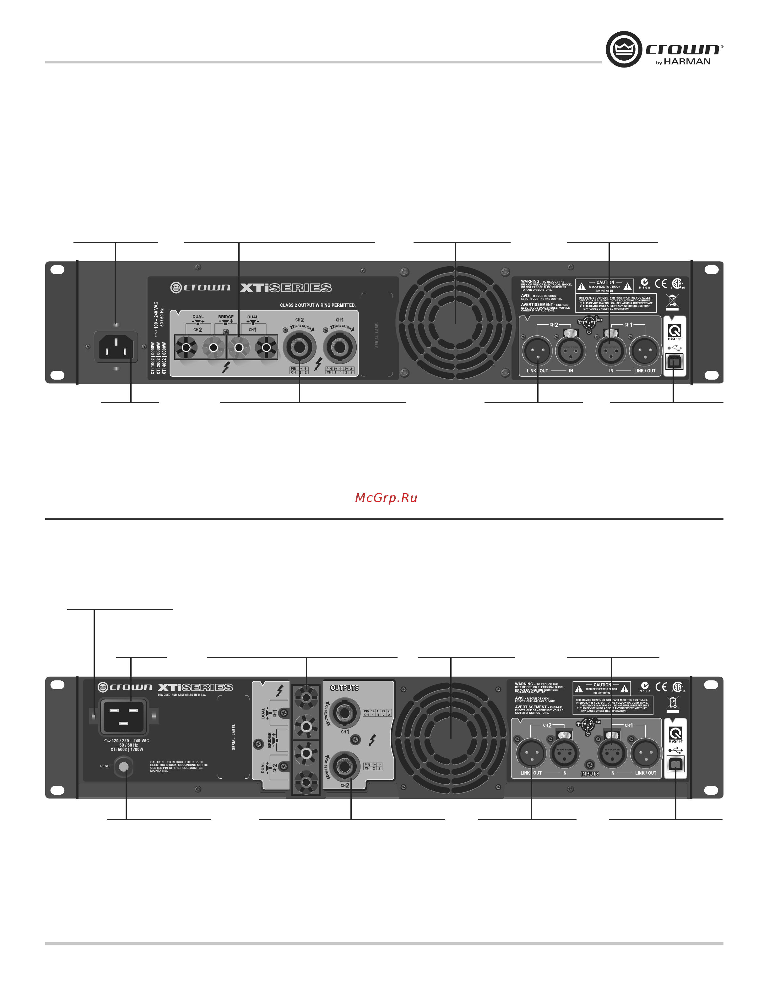 Crown Xti 6002 [9/52] Back panel features