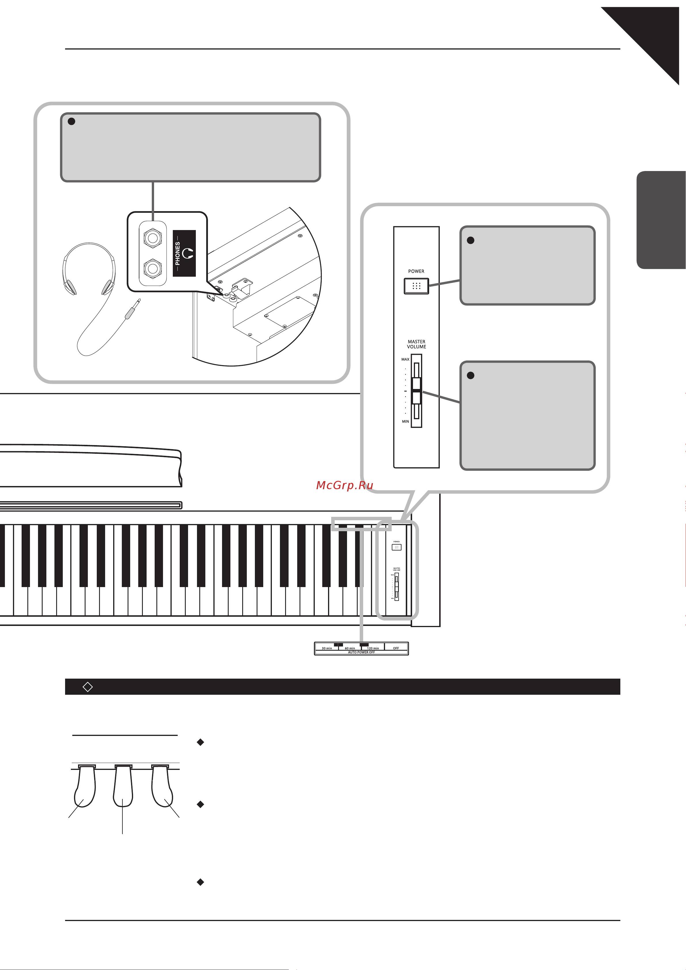 Kawai CL-36 SB [9/44] Педали