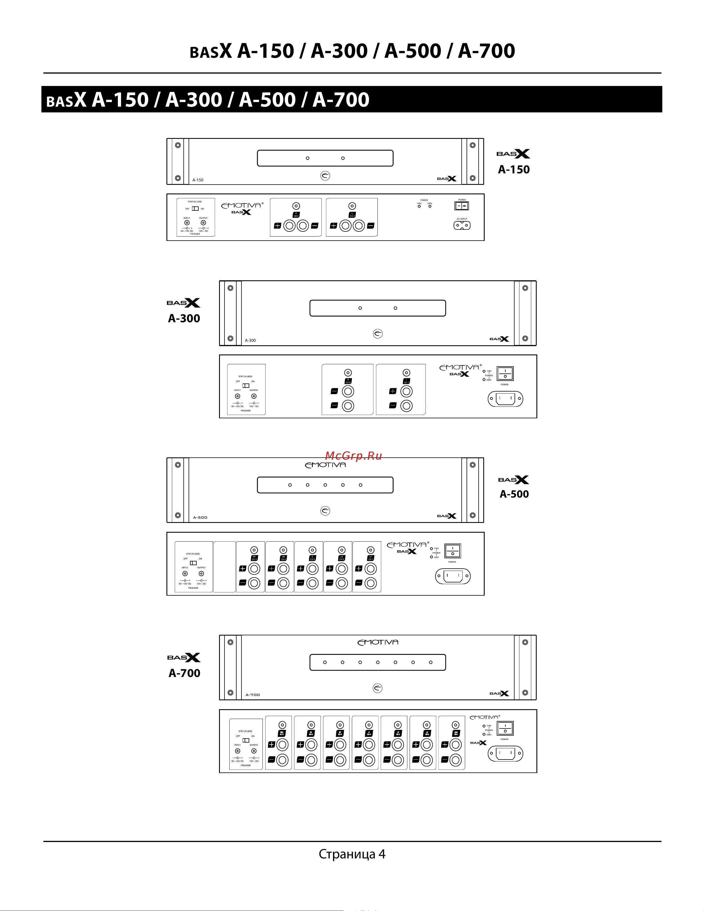 EMOTIVA BasX A-700 [4/15] Ac input