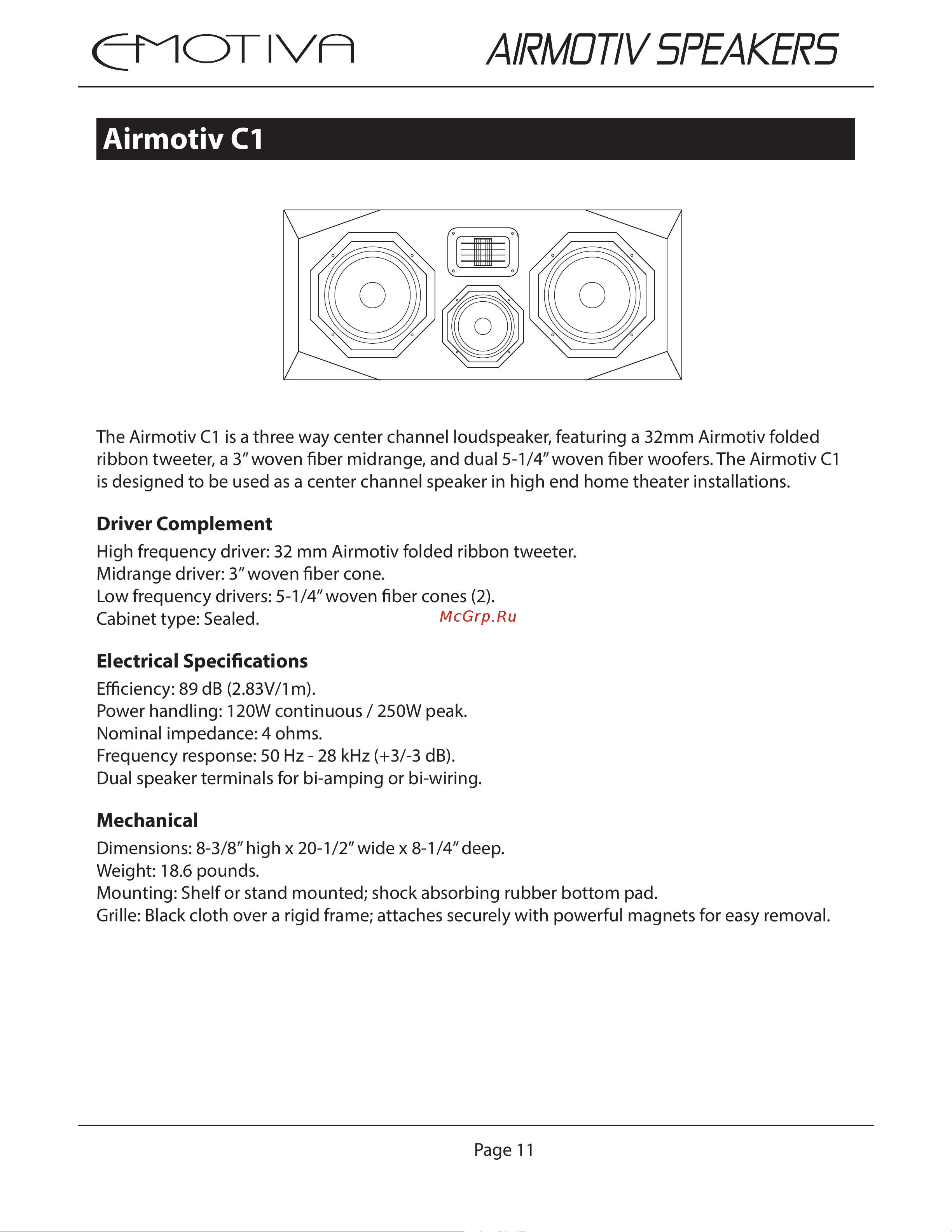 EMOTIVA Airmotiv E2 [13/28] Airmotiv speakers