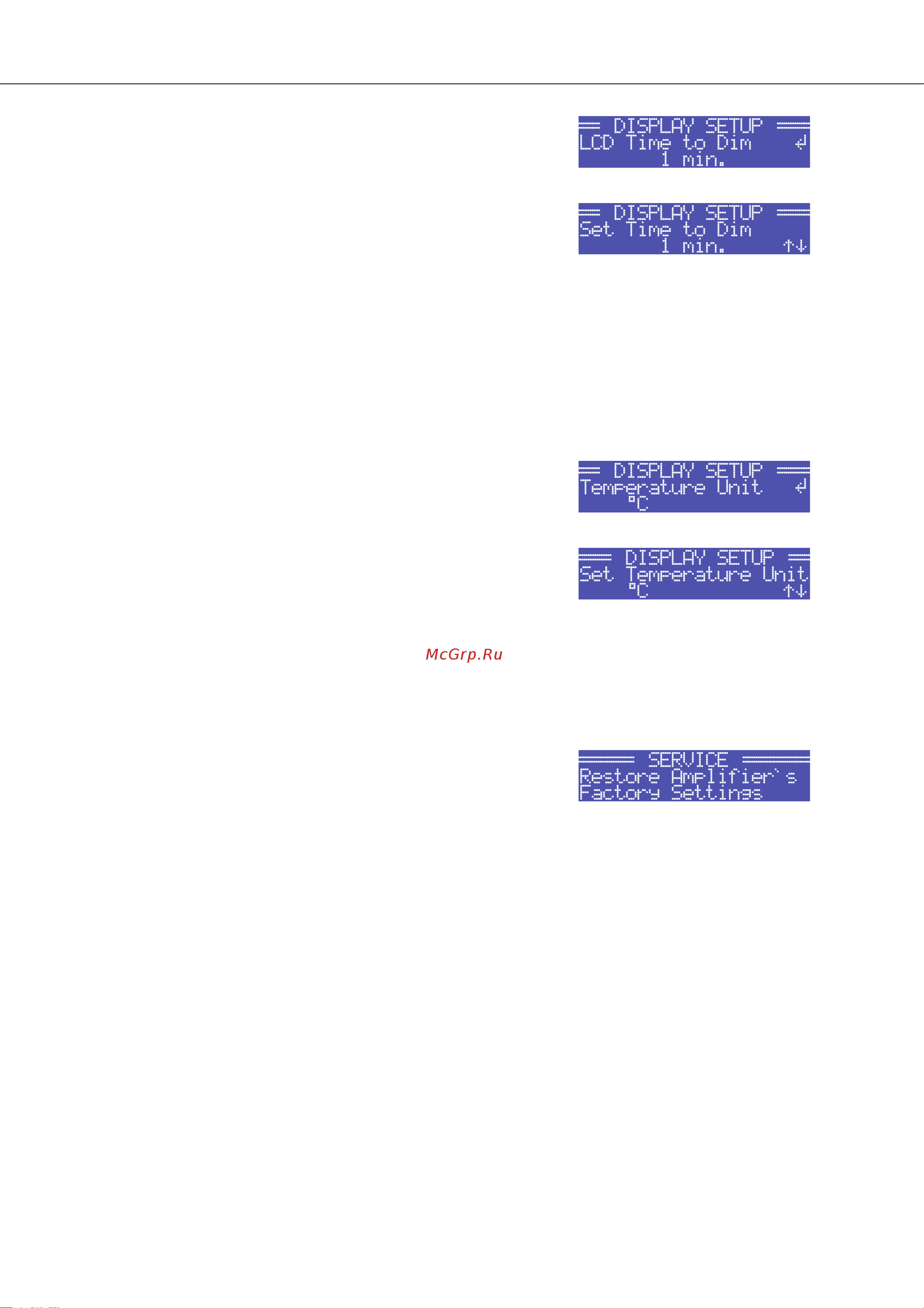 ELECTRO VOICE TG7 [118/148] Structure du menu config service