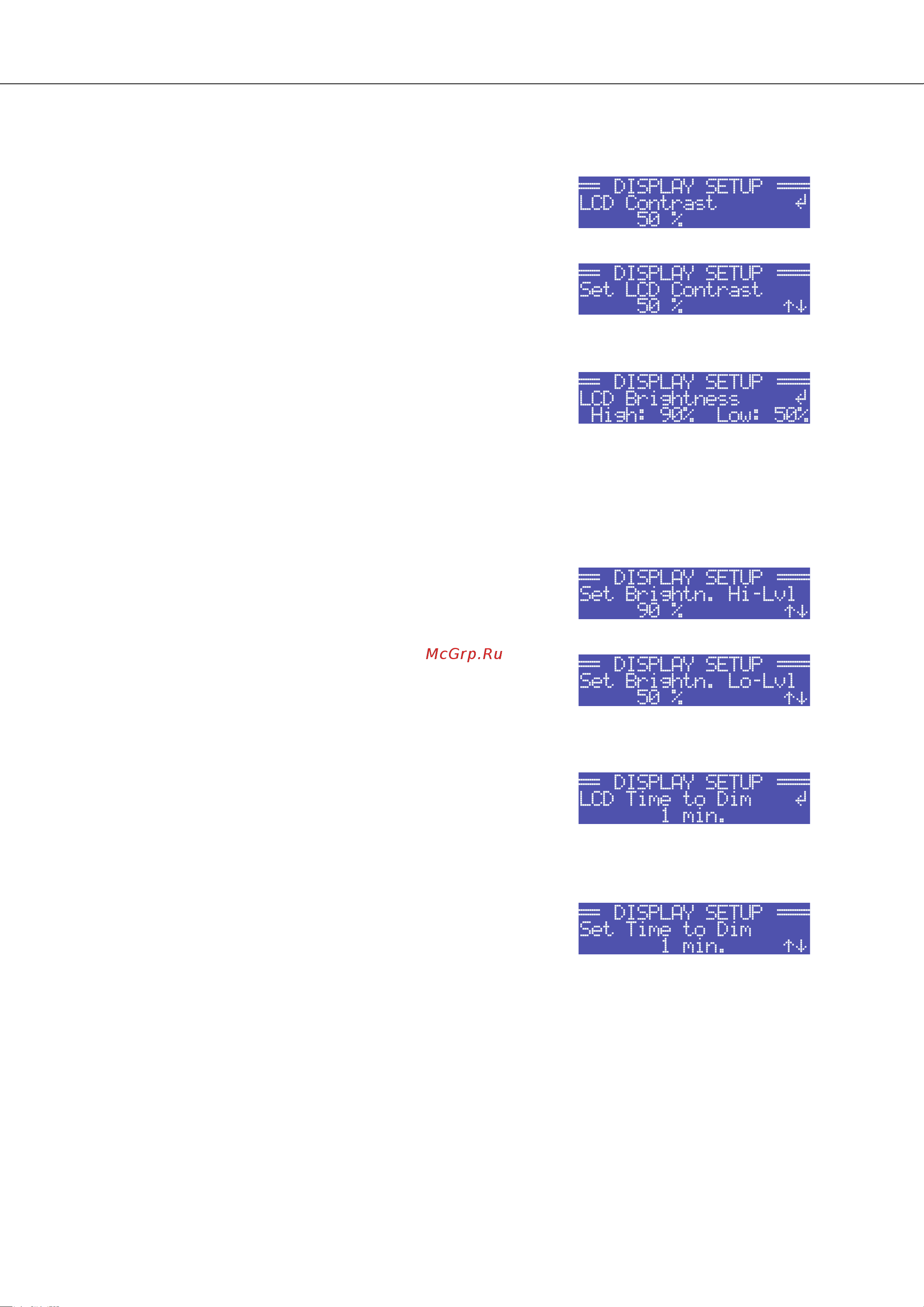 ELECTRO VOICE TG7 [25/148] Structure of the config display setup menu