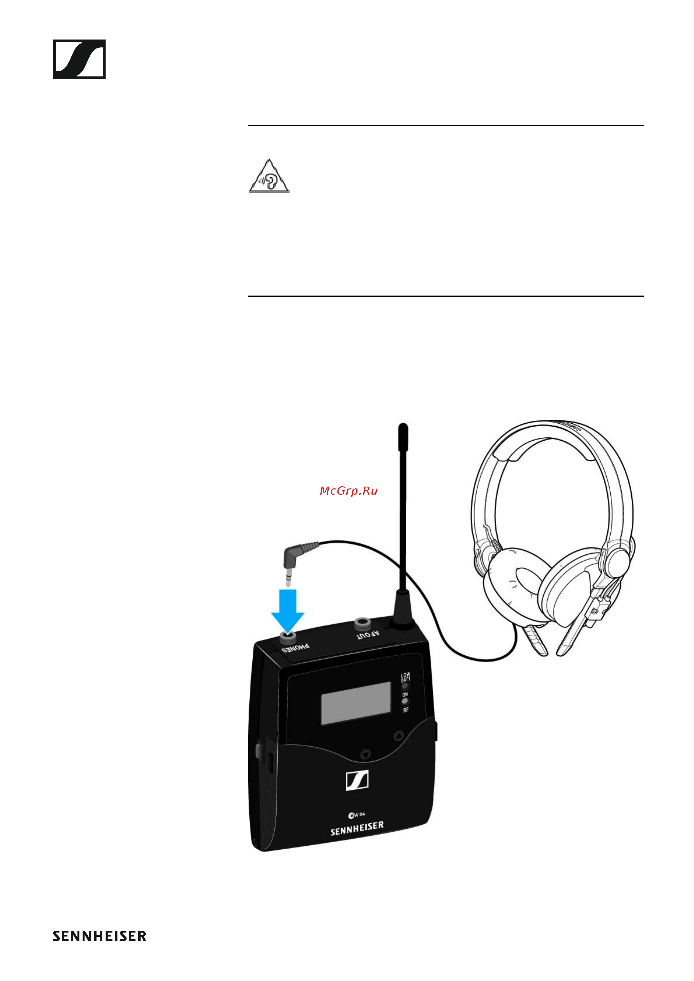 Sennheiser SKP 500 G4-AW+ [22/132] Connecting headphones to the ek 500 g4