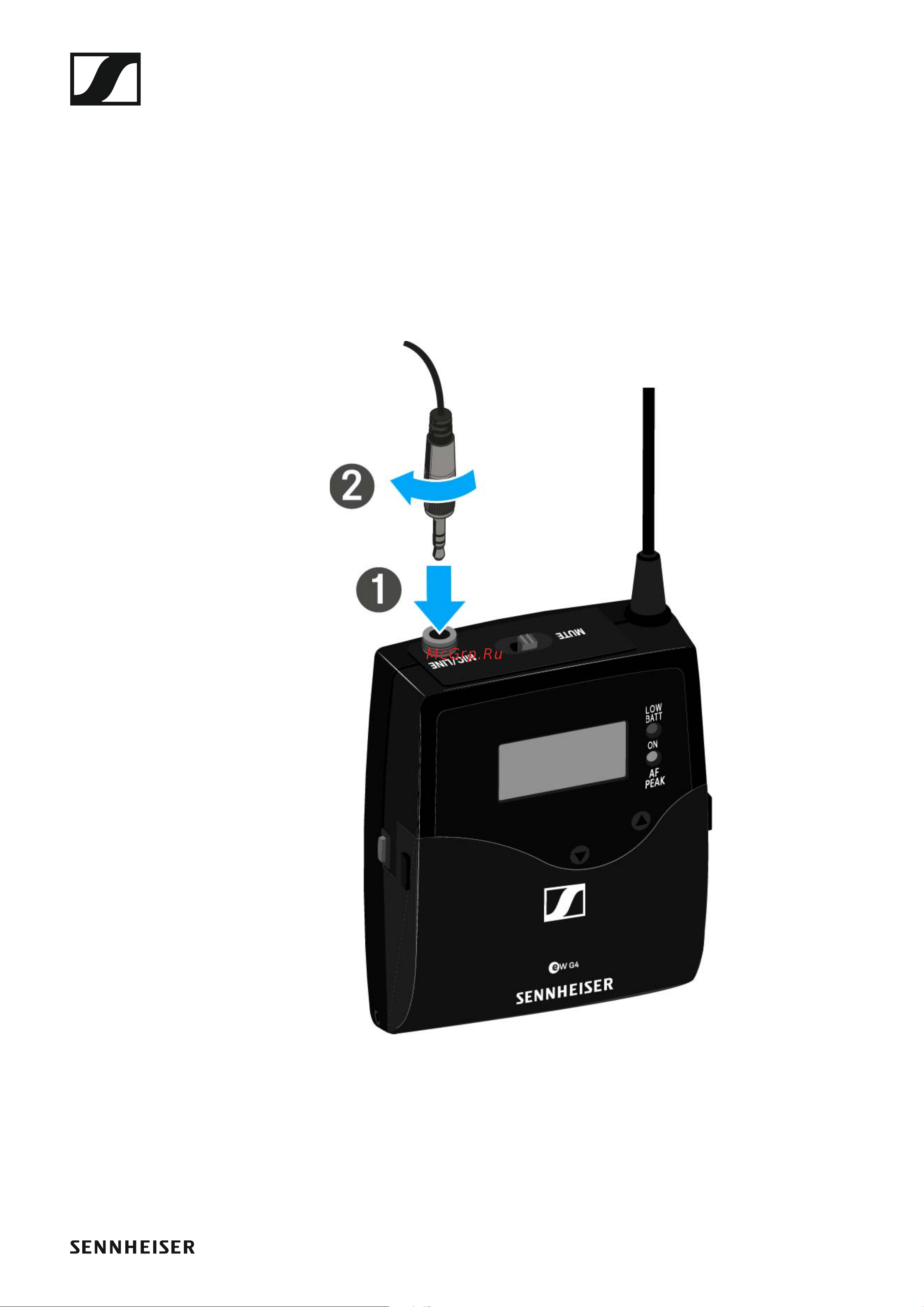 Sennheiser SKP 500 G4-AW+ [32/132] Connecting a microphone to the sk 500 g4