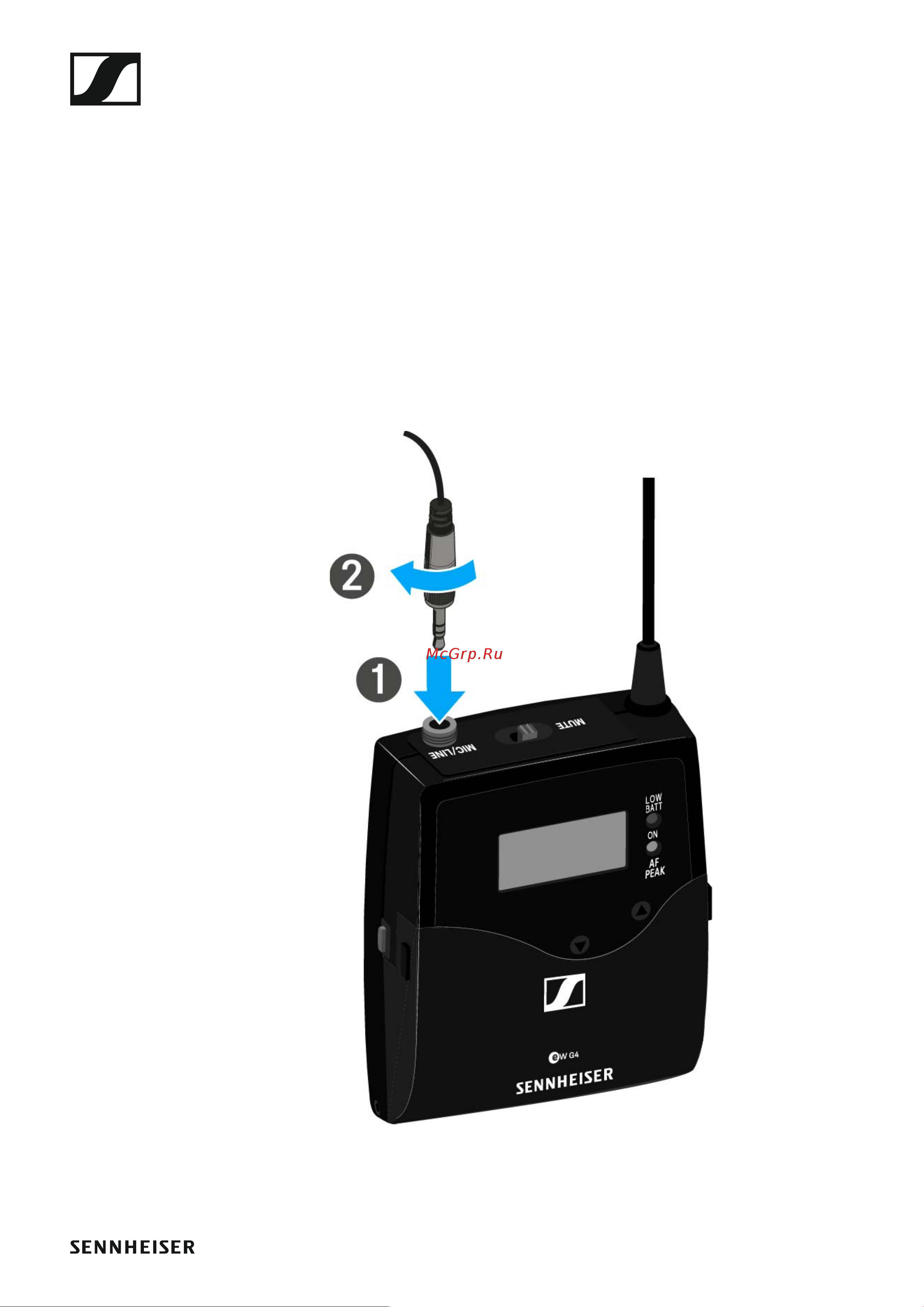 Sennheiser SKP 500 G4-AW+ [33/132] Connecting an instrument or line source to the sk 500 g4