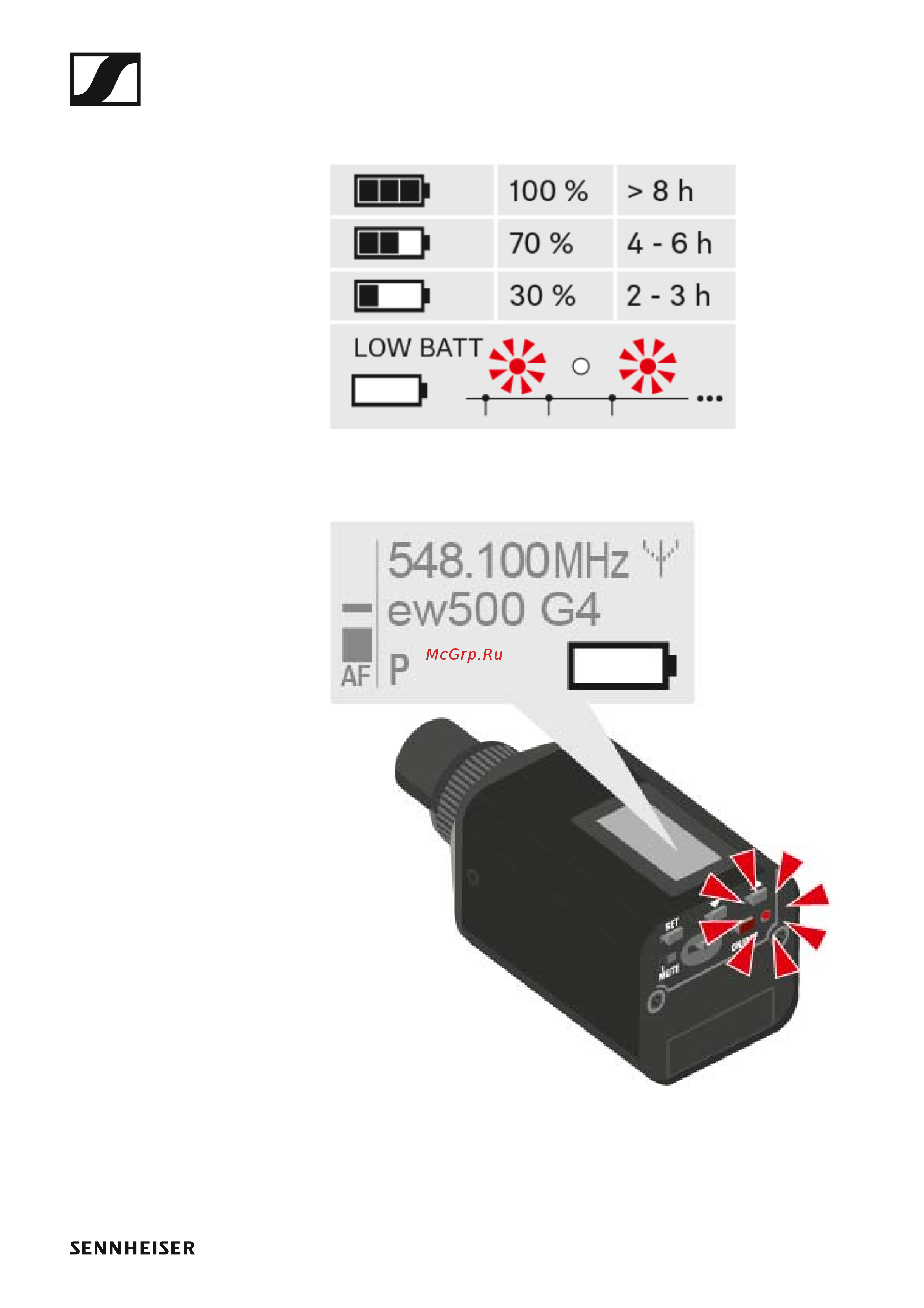 Sennheiser SKP 500 G4-AW+ Руководство по эксплуатации онлайн [36/132] 776519