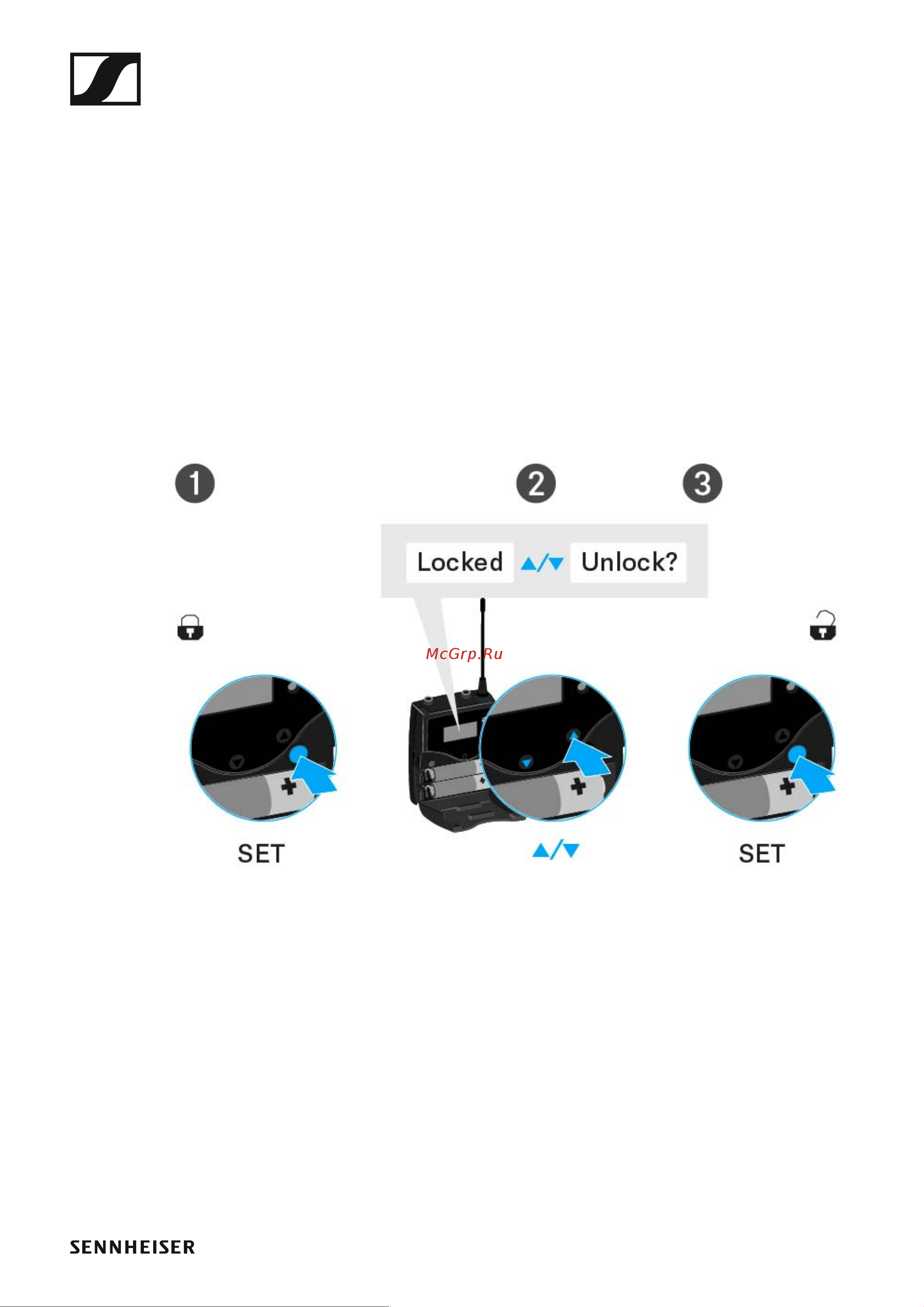 Sennheiser SKP 500 G4-AW+ [44/132] Lock off function