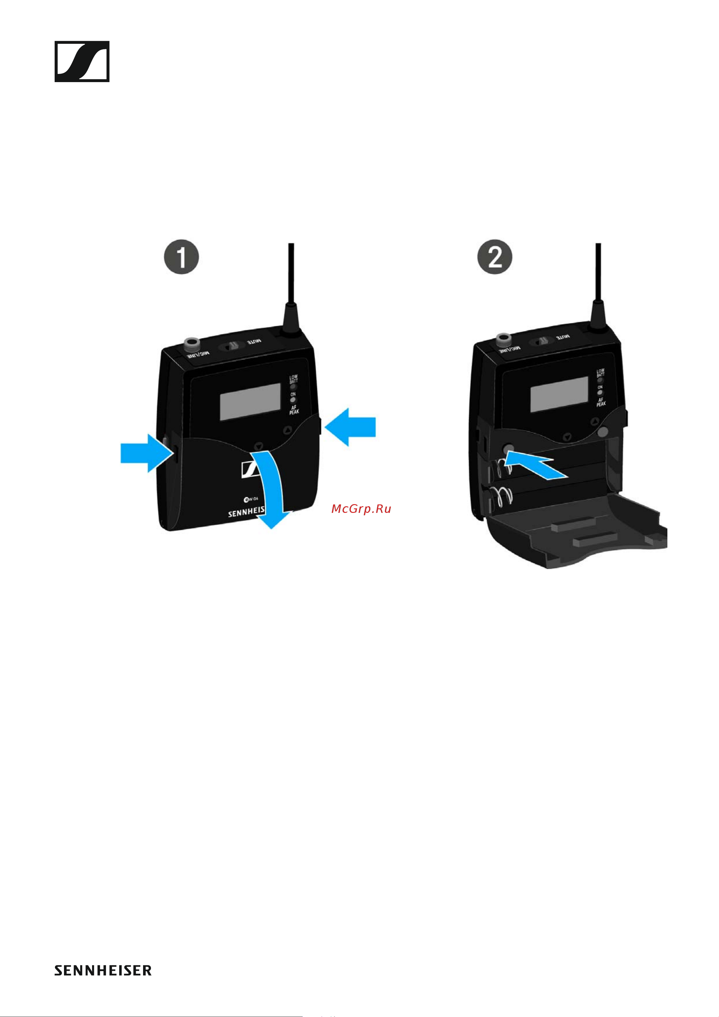 Sennheiser SKP 500 G4-AW+ [80/132] Switching the sk 500 g4 bodypack transmitter on and off