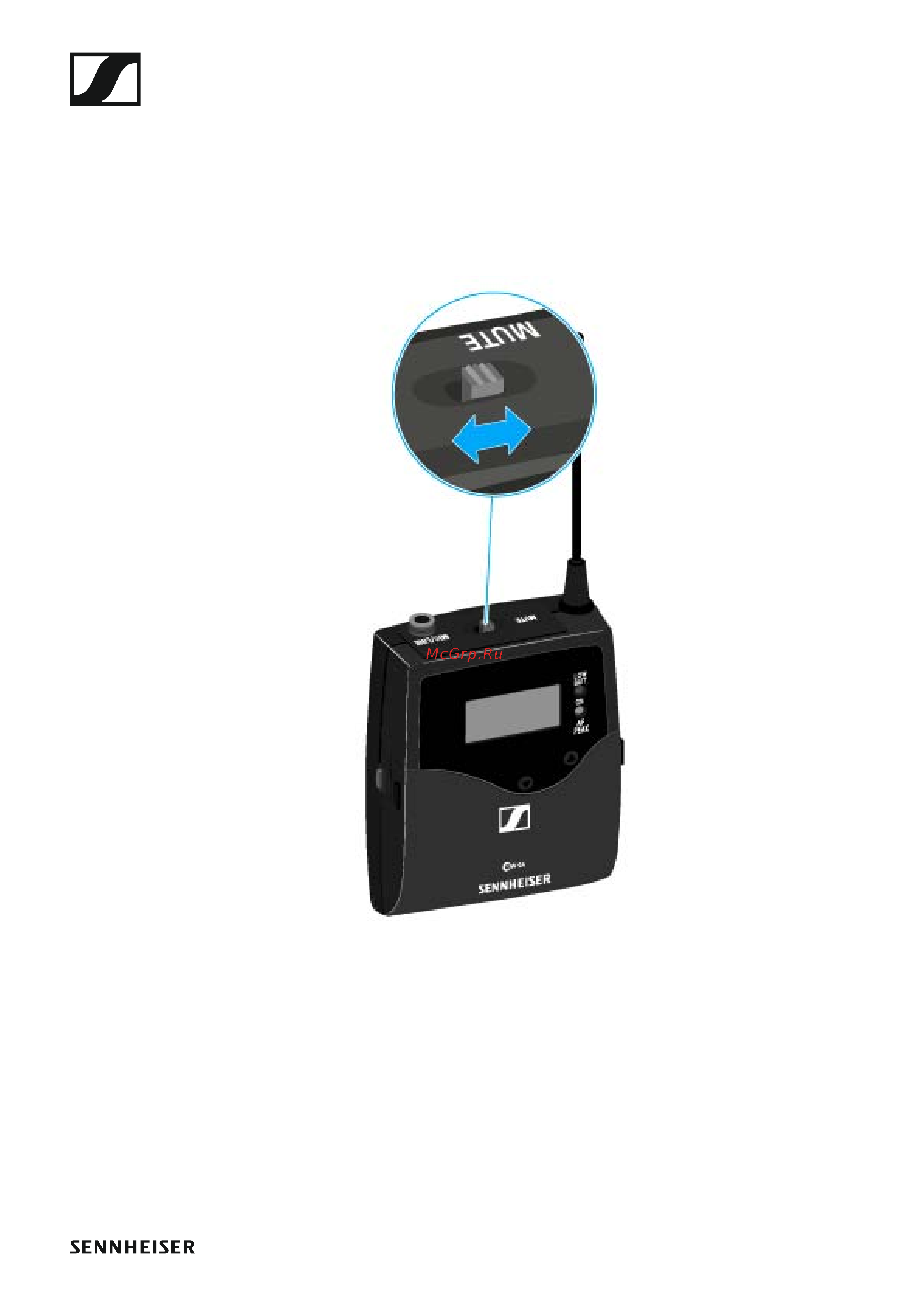 Sennheiser SKP 500 G4-AW+ [81/132] Muting the bodypack transmitter af mute