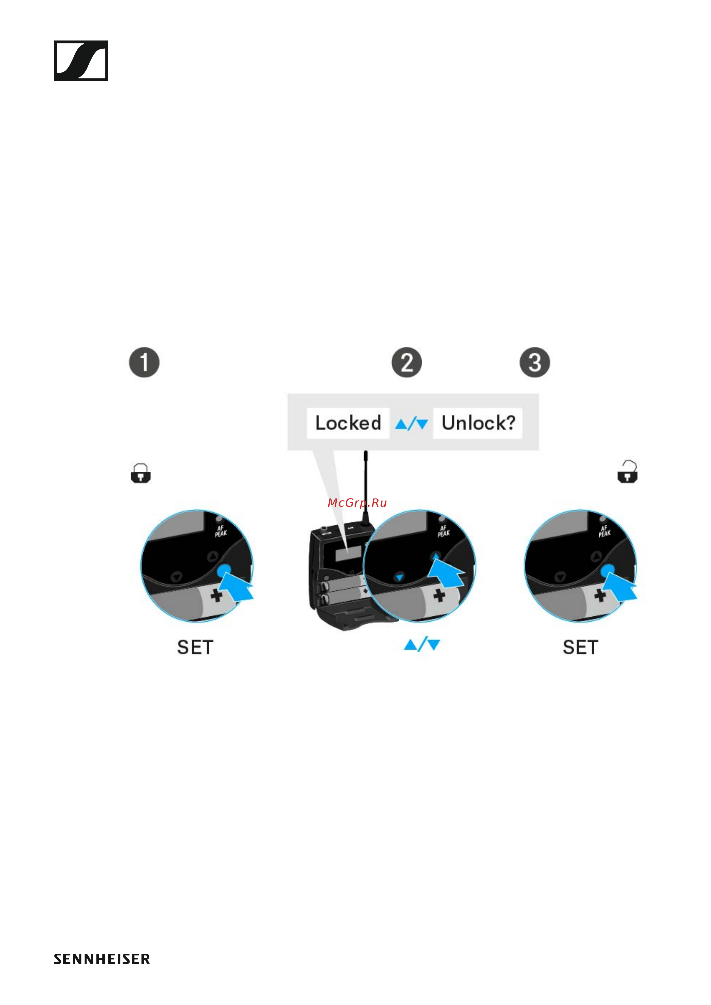 Sennheiser SKP 500 G4-AW+ [84/132] Lock off function