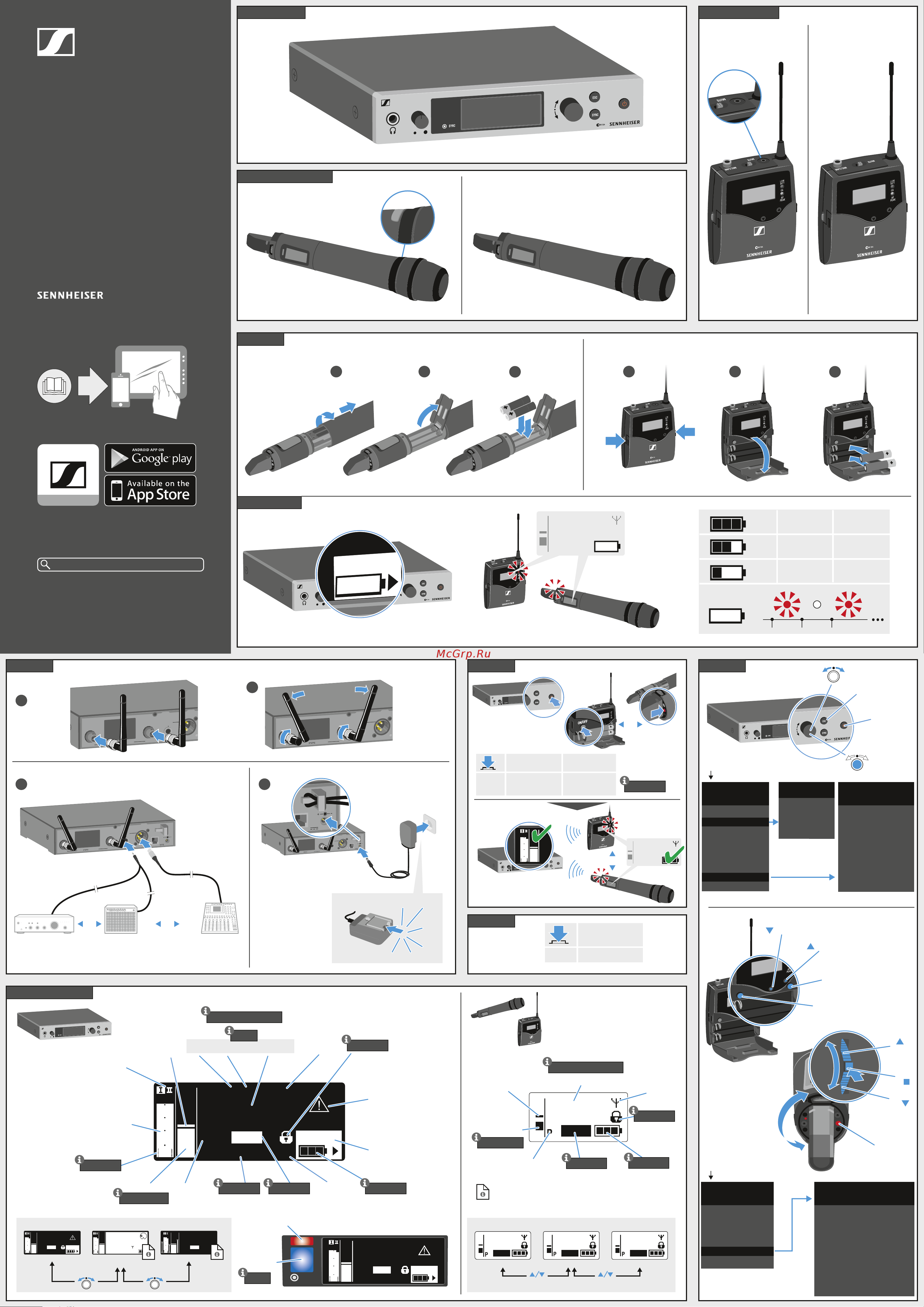 Sennheiser SK 500 G4-AW+ Руководство по эксплуатации онлайн