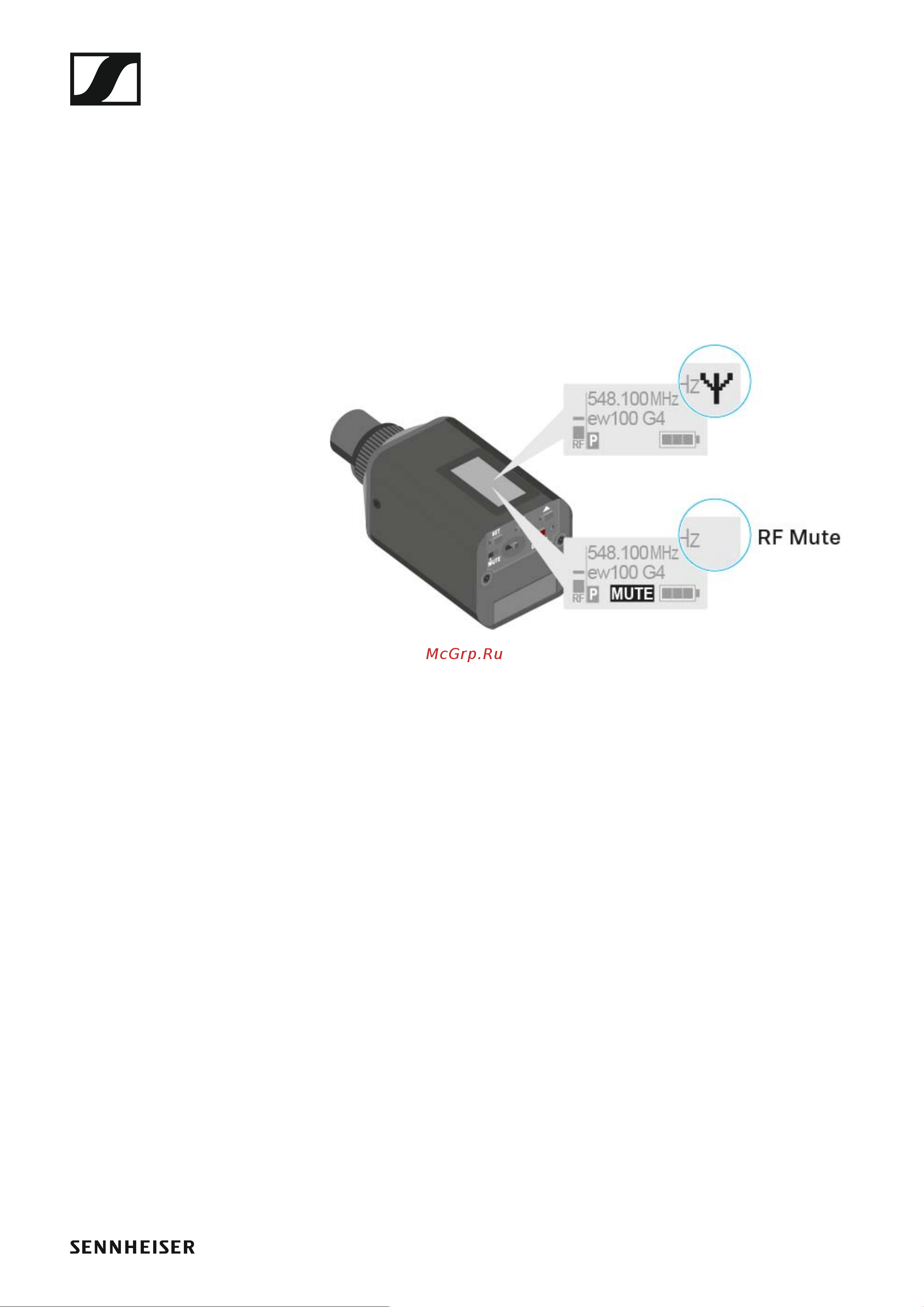 Sennheiser SKP 100 G4-A [95/128] Deactivating the rf signal with the on off button