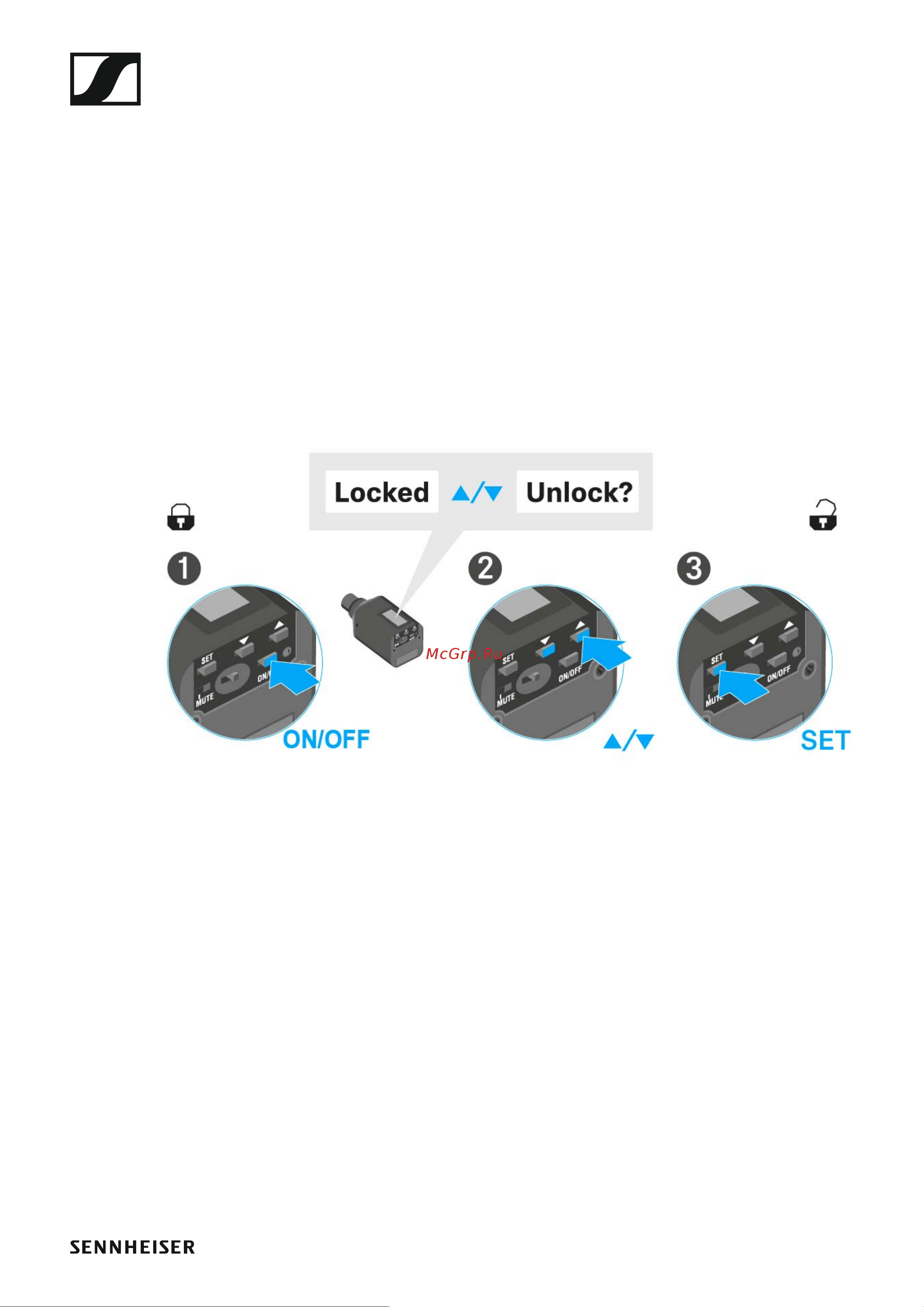 Sennheiser SKP 100 G4-A [96/128] Lock off function