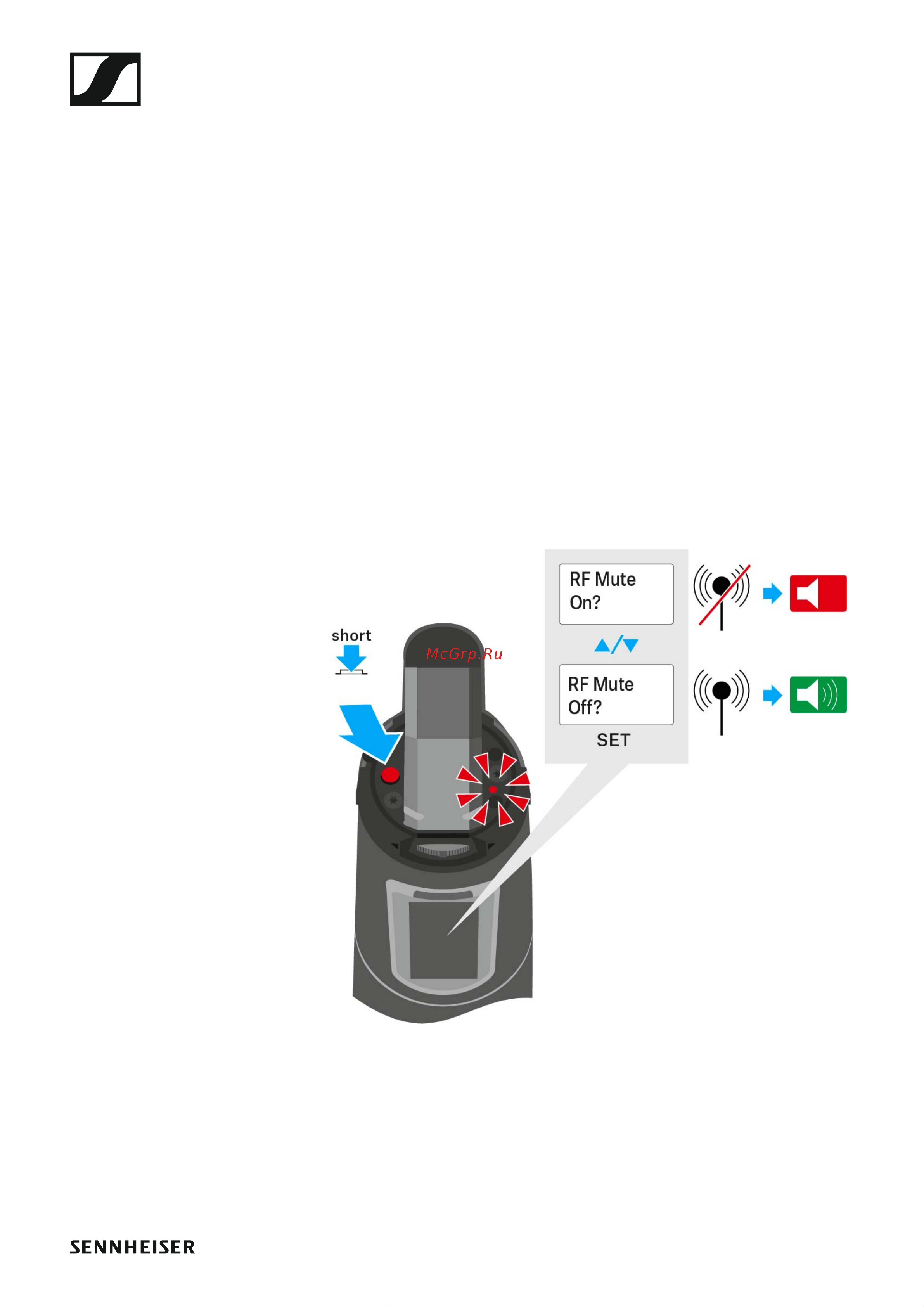 Sennheiser EW 300 G4-BASE SKM-S-AW+ [100/193] Deactivating the rf signal with the on off button