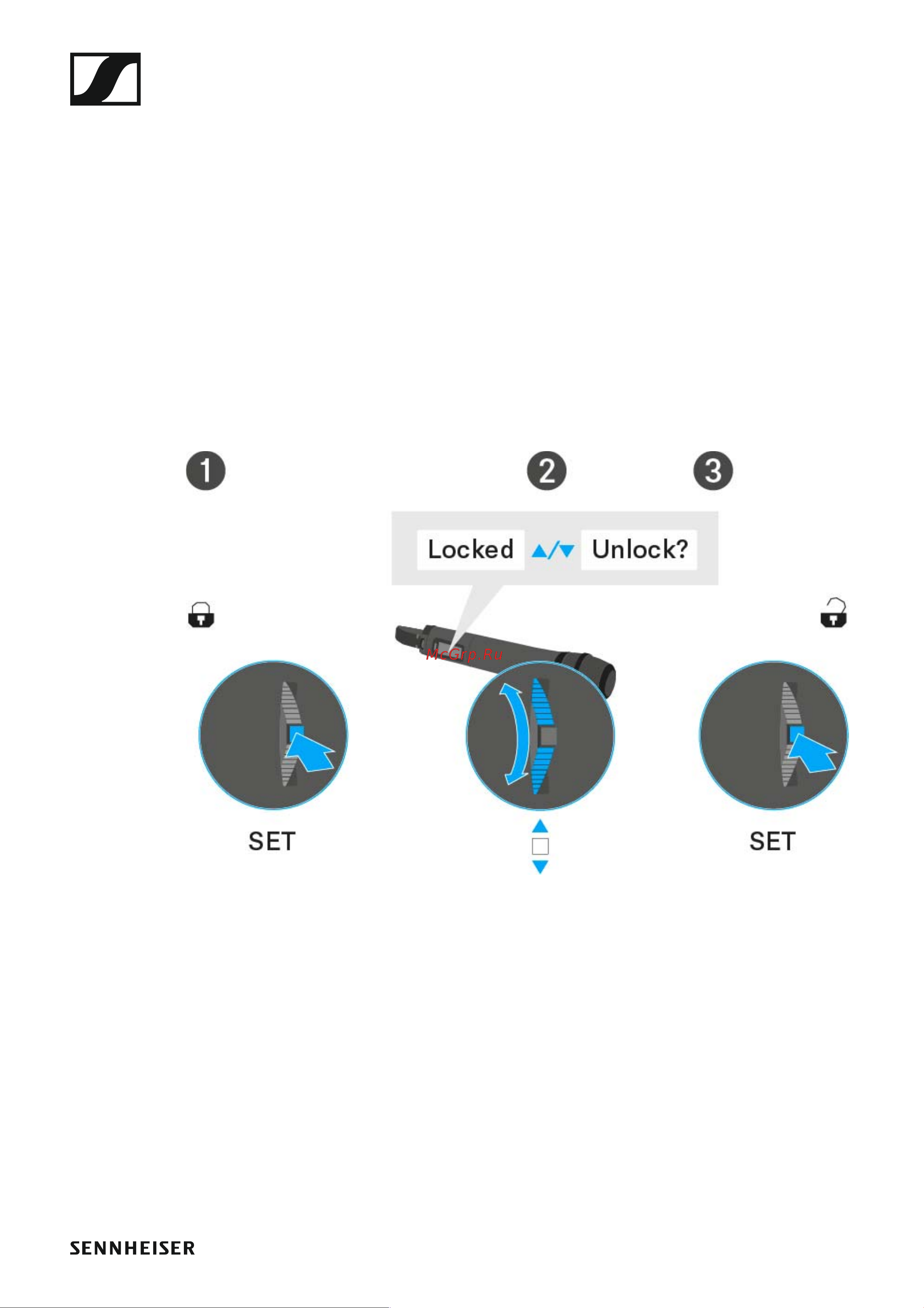 Sennheiser EW 300 G4-BASE SKM-S-AW+ [101/193] Lock off function