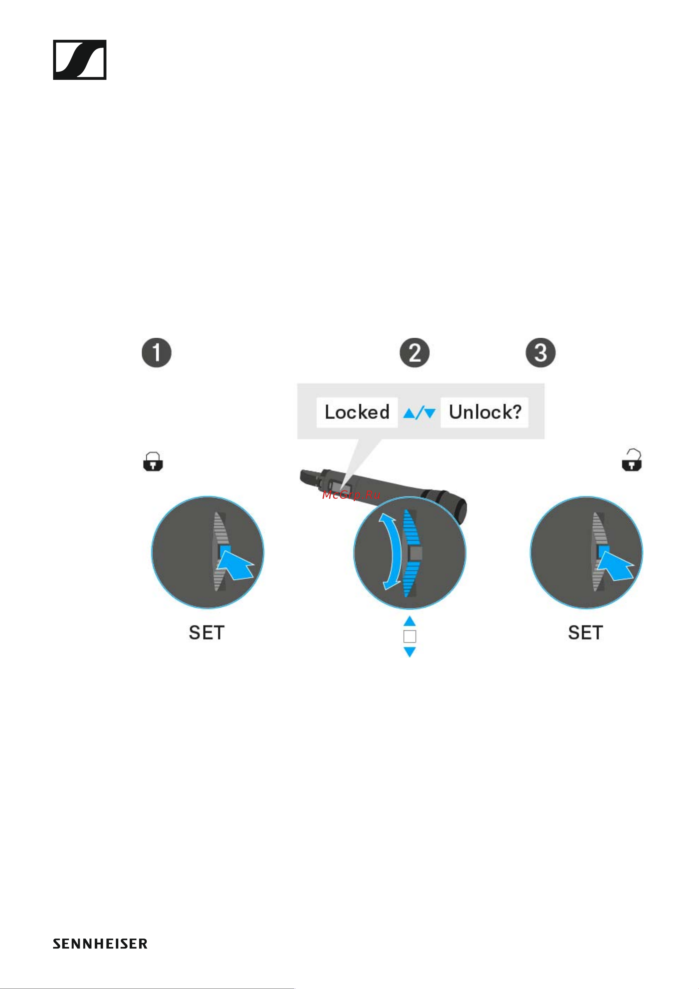 Sennheiser EW 300 G4-BASE SKM-S-AW+ [117/193] Lock off function