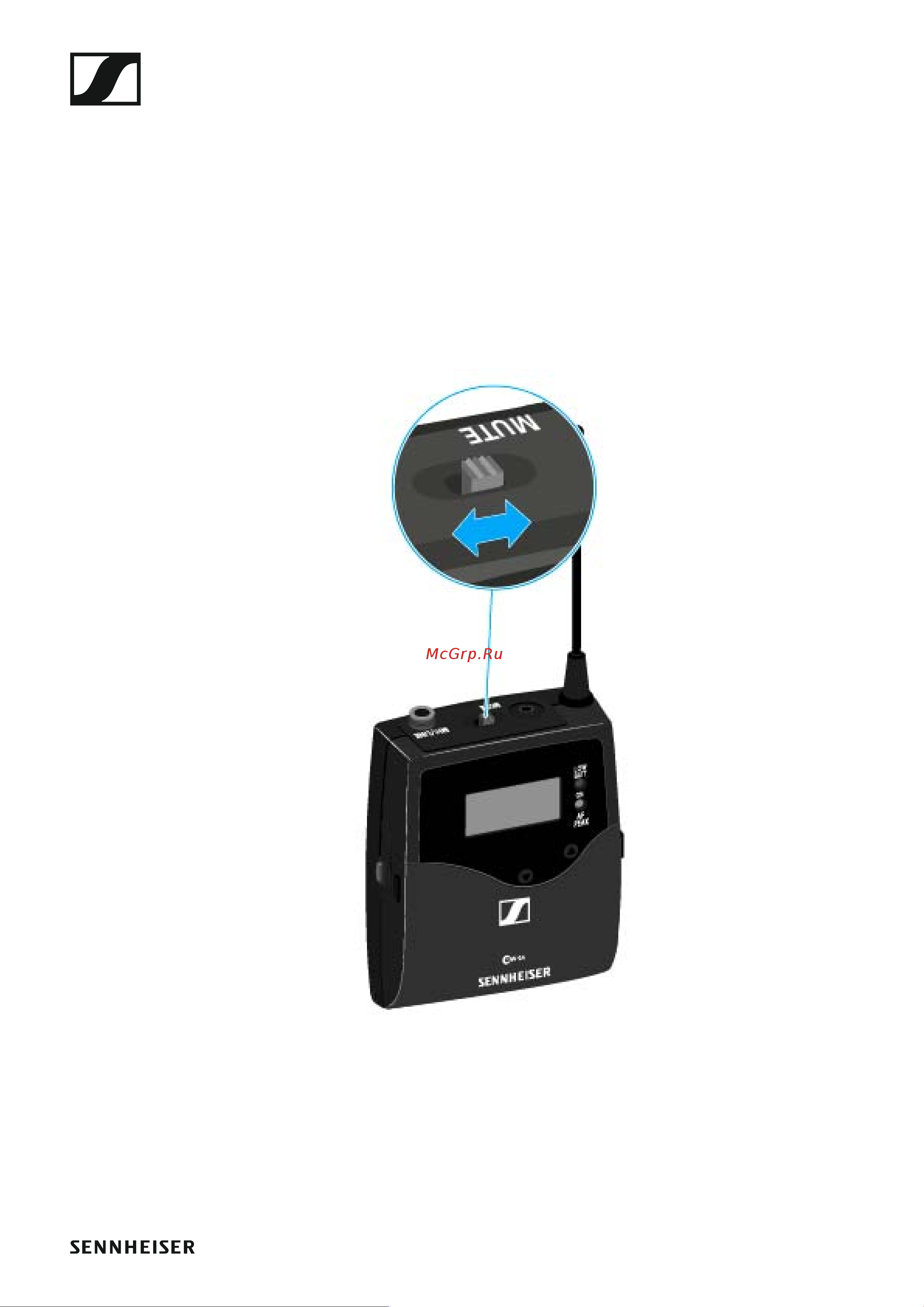 Sennheiser EW 300 G4-BASE SKM-S-AW+ [131/193] Muting the bodypack transmitter af mute