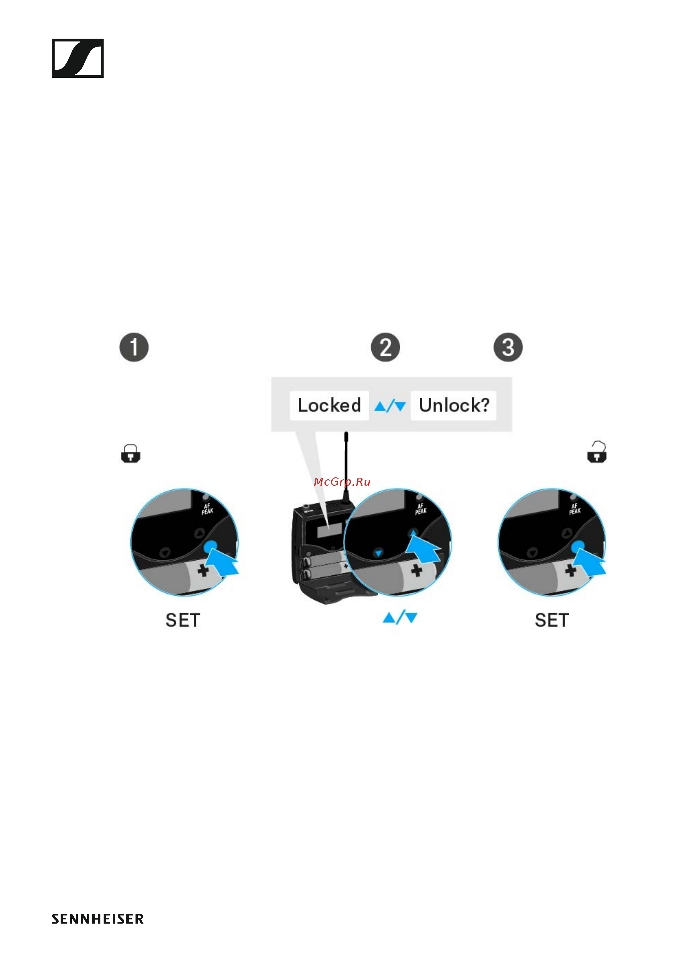 Sennheiser EW 300 G4-BASE SKM-S-AW+ [135/193] Lock off function