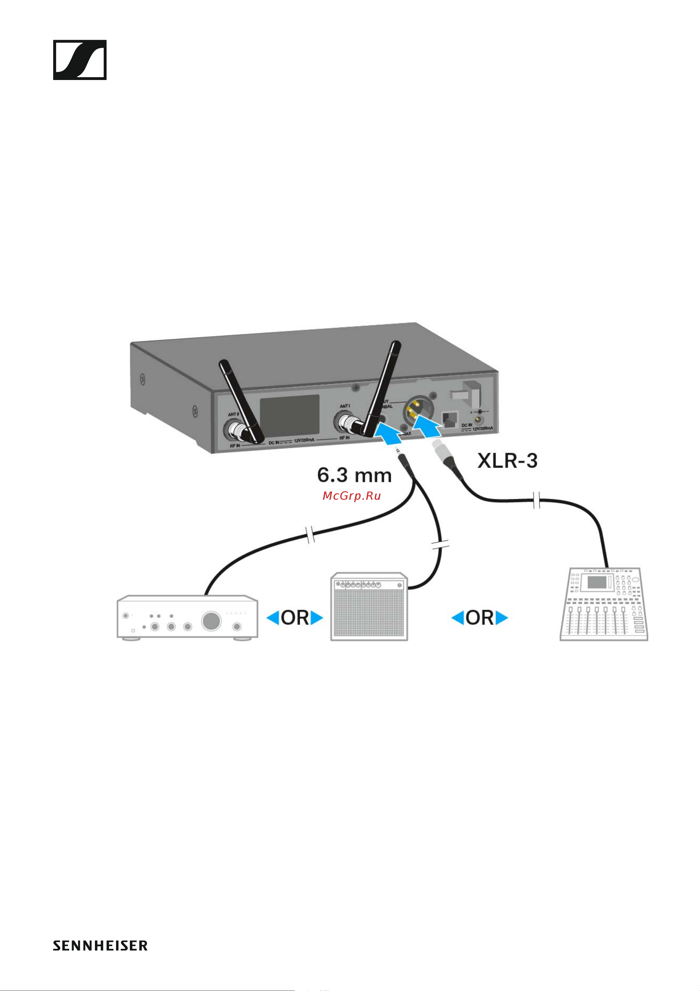 Sennheiser EW 300 G4-BASE SKM-S-AW+ [29/193] Outputting audio signals