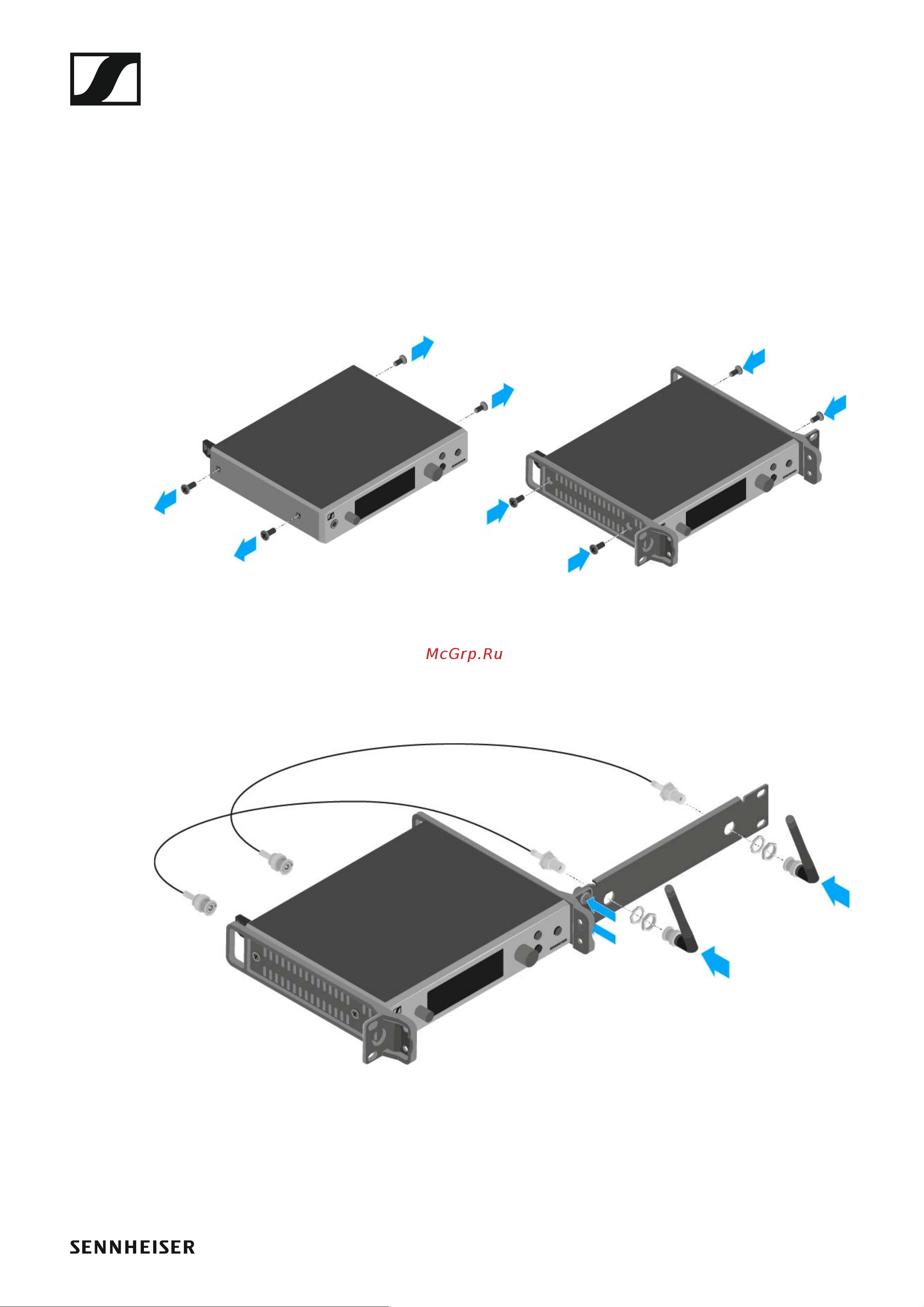 Sennheiser EW 300 G4-BASE SKM-S-AW+ [32/193] Mounting a single receiver in a rack